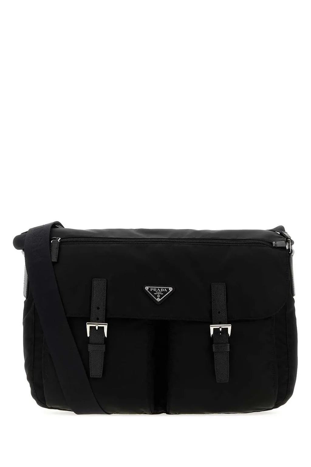 Prada Vela Buckled Messenger Bag