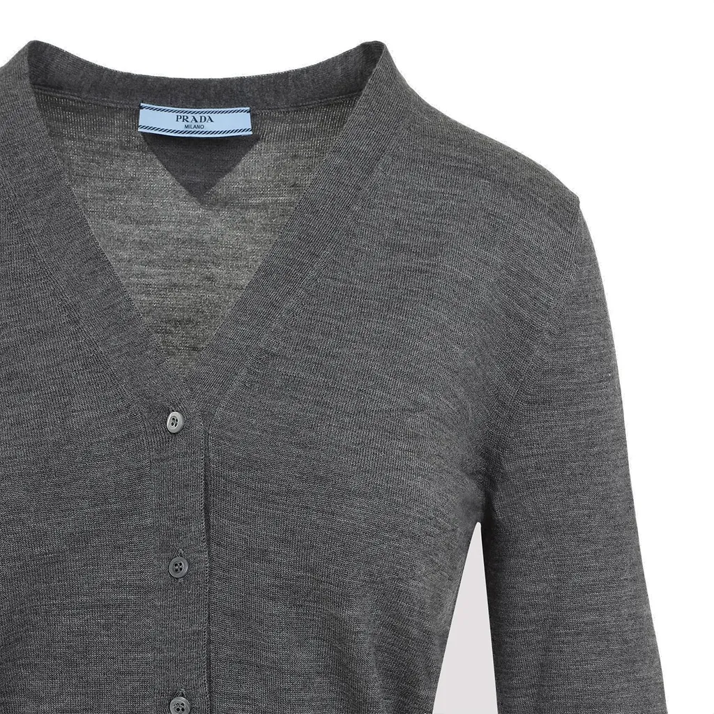 Prada V-Neck Button-Up Cardigan