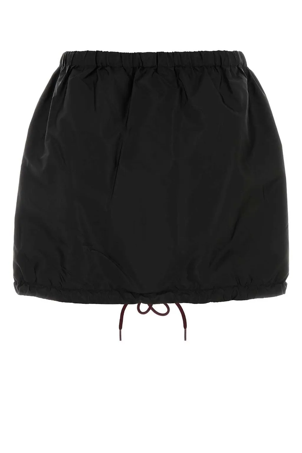 Prada Zip-Front Drawstring Mini Skirt