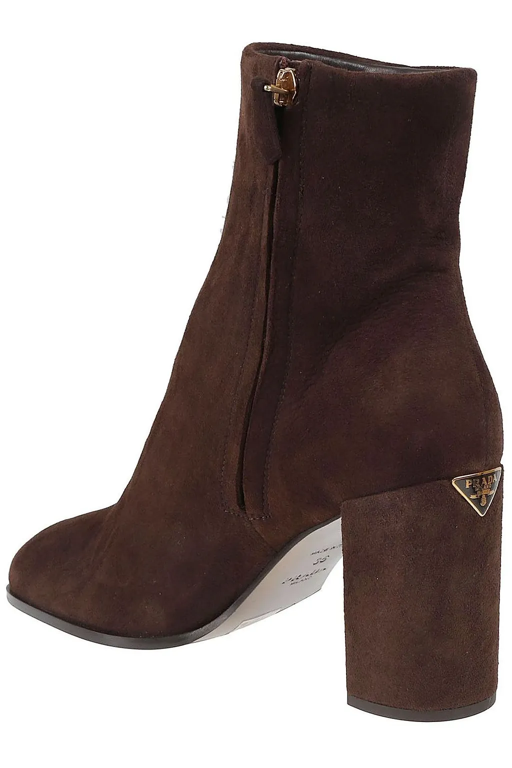 Prada Zip-Up Block-Heeled Boots