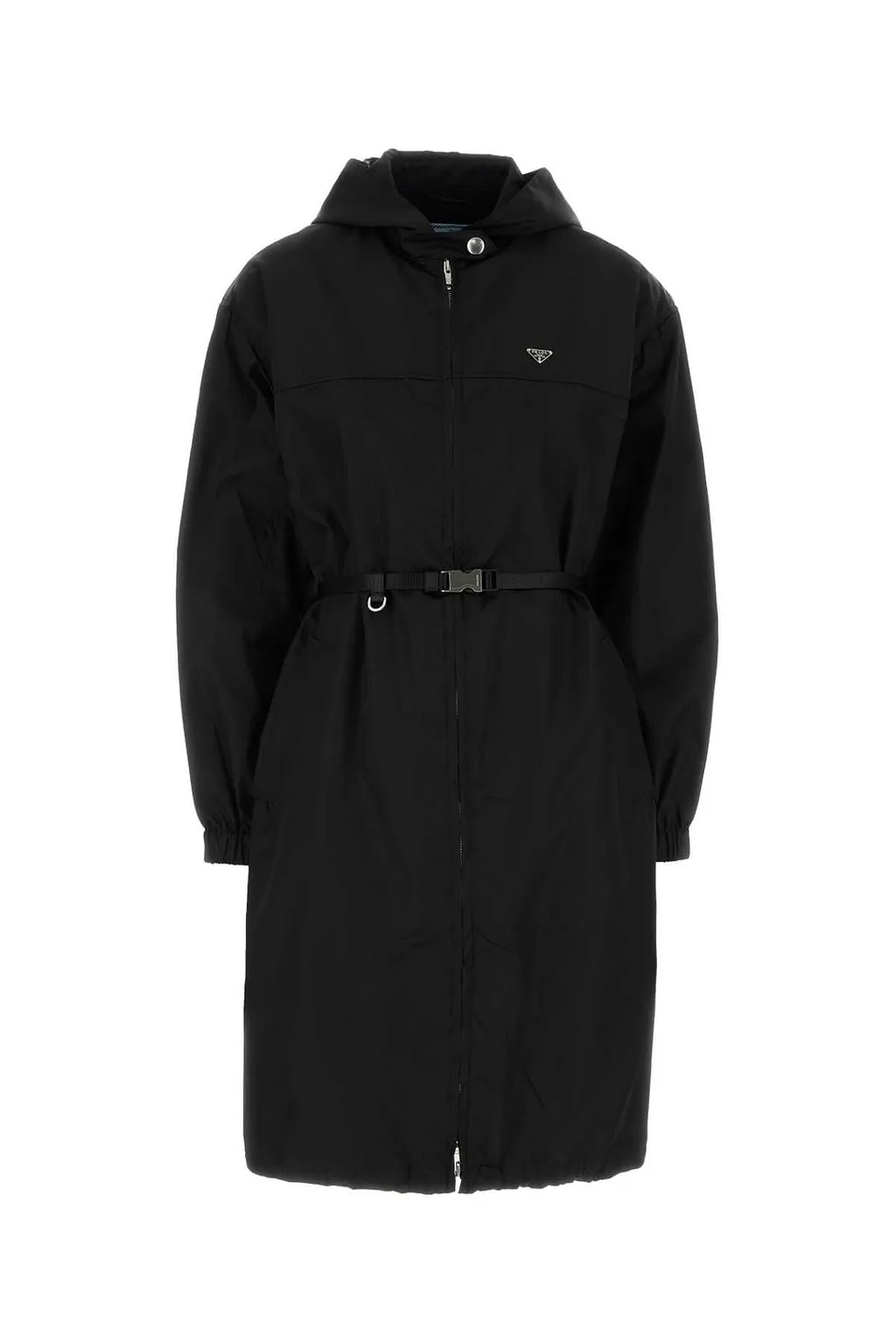 Prada Zip-Up Belted Coat