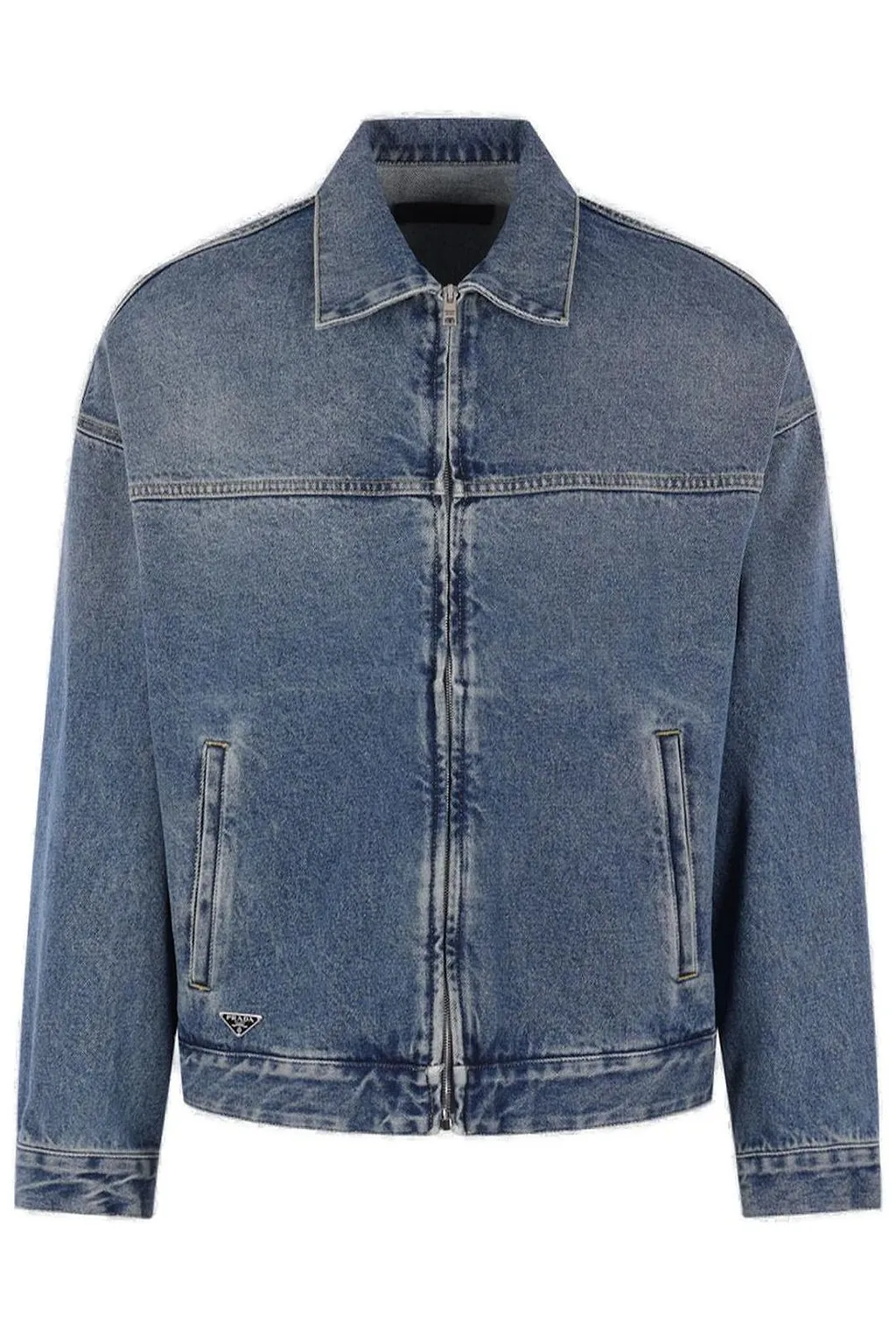 Prada Zip-Up Denim Jacket