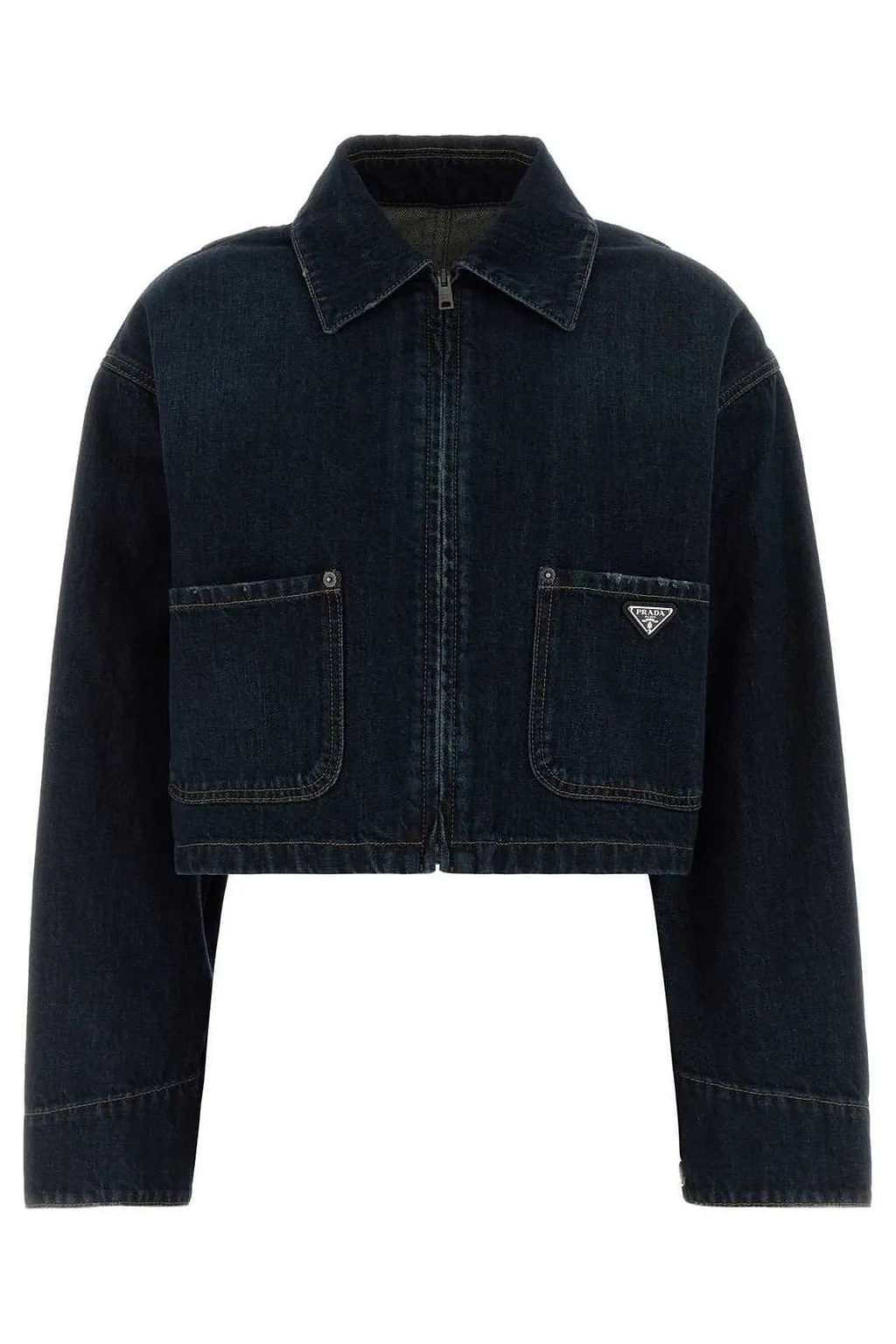 Prada Zip-Up Denim Jacket