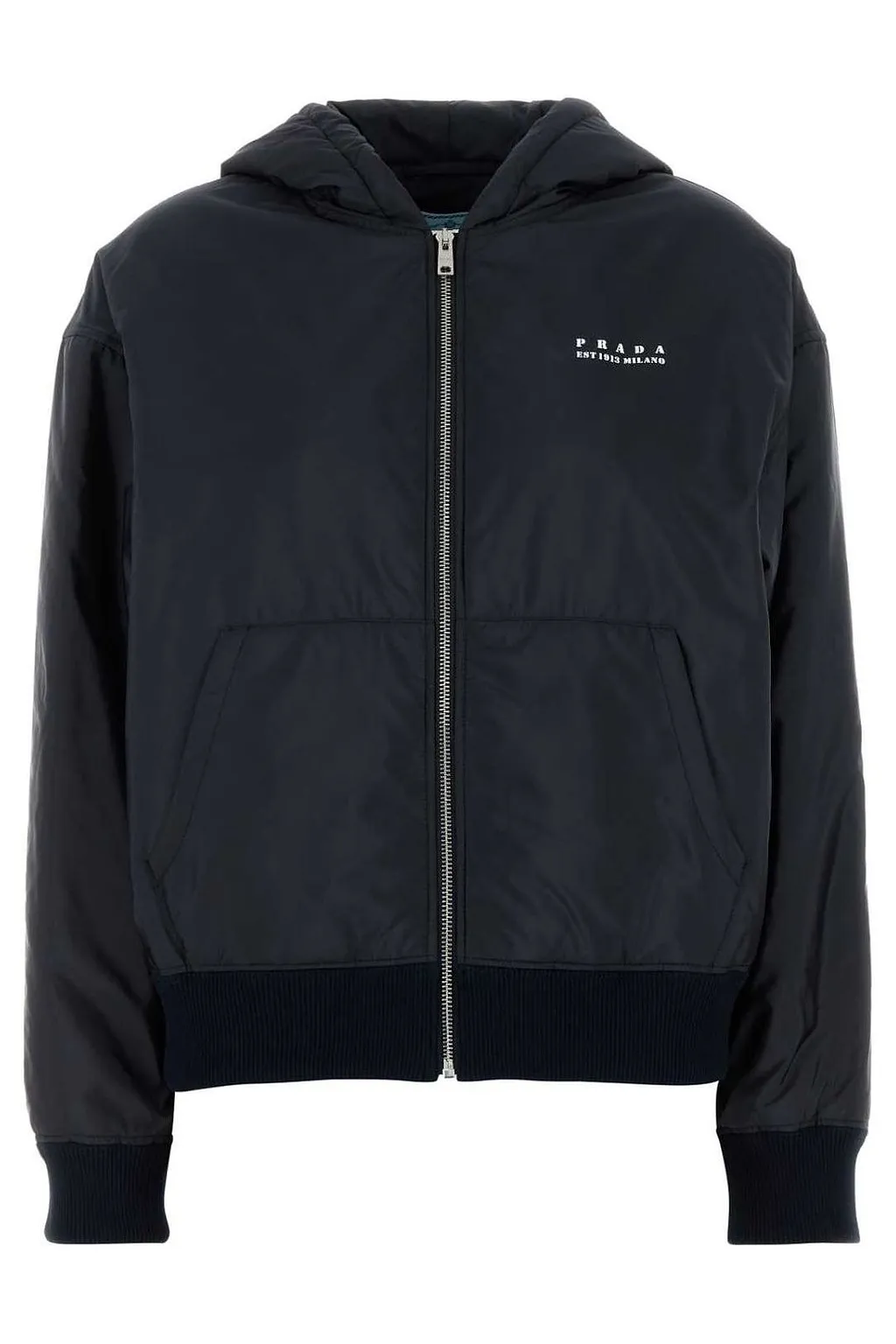 Prada Zip-Up Hooded Jacket