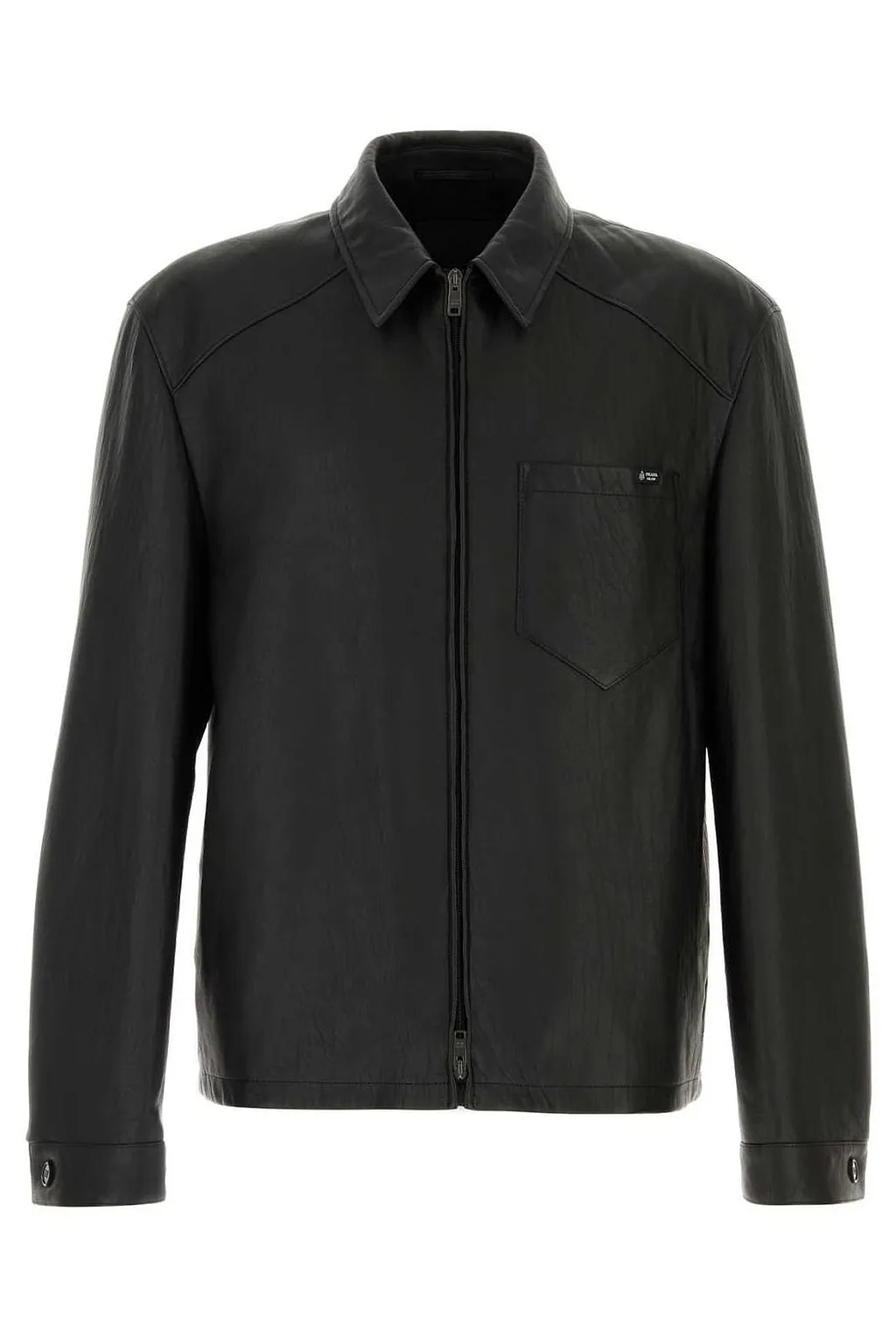 Prada Zip-Up Leather Jacket