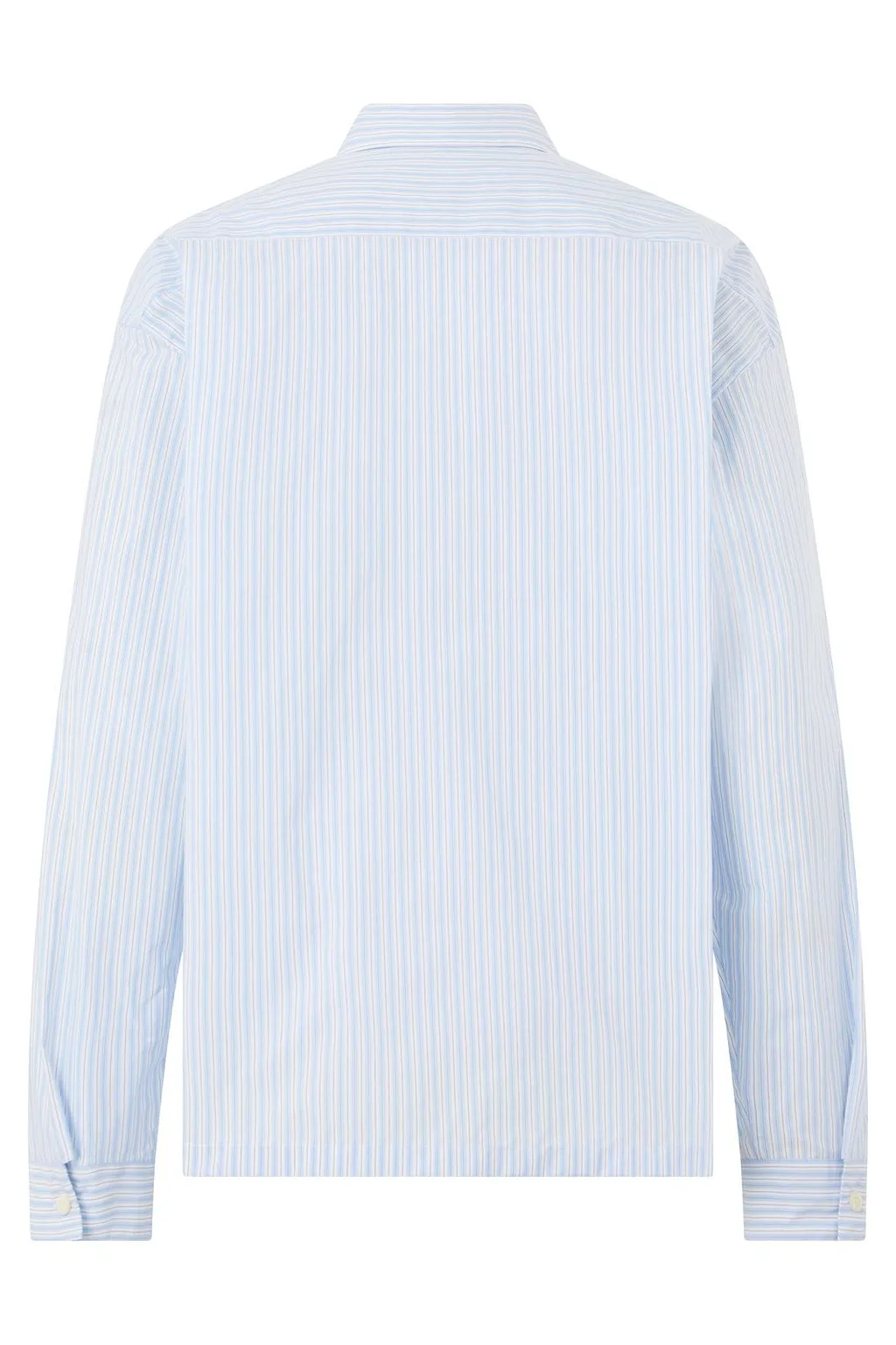 Prada Zip-Up Striped Shirt