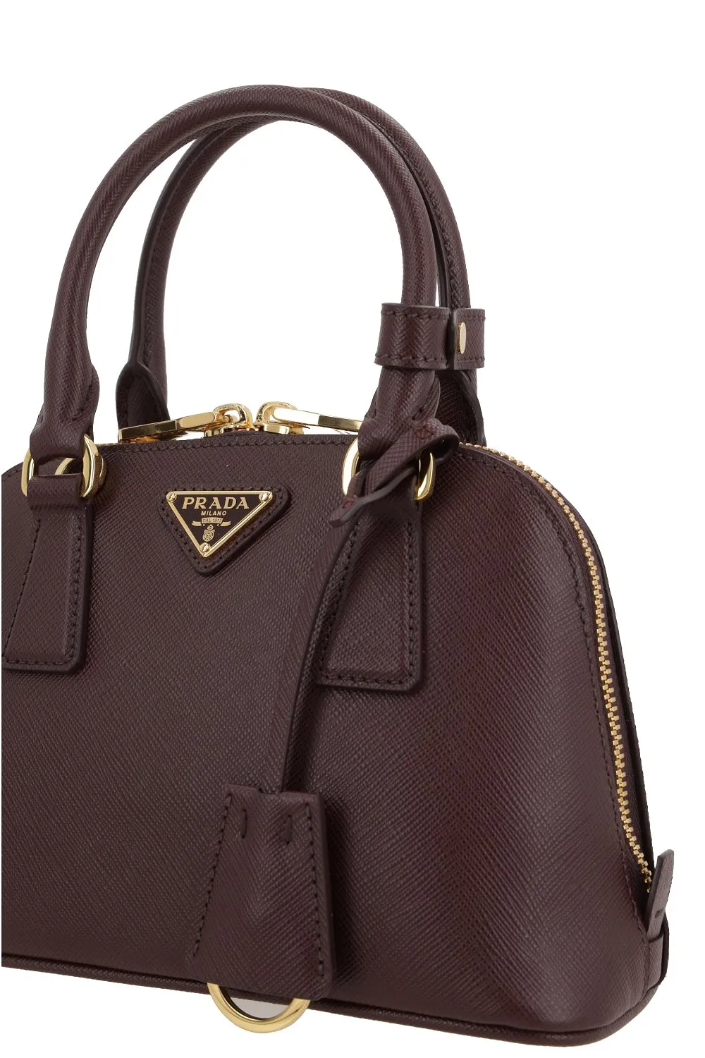 Prada Zip-Up Top Handle Bag