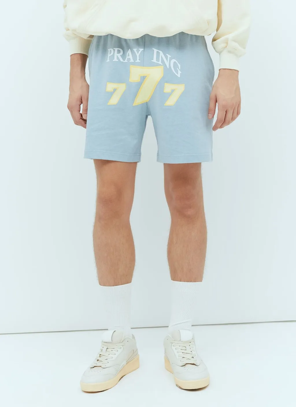 Praying 777 Graphic Track Shorts
