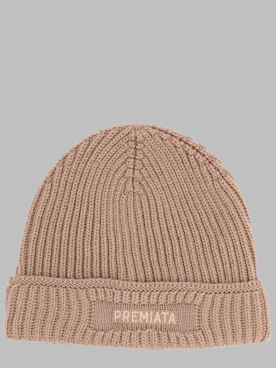 Premiata Ribbed Logo Beanie Hat