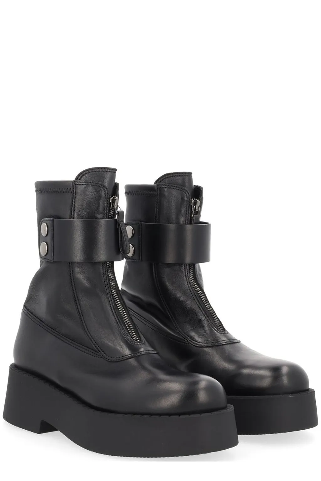 Premiata Zip-Detailed Platform Ankle Boots