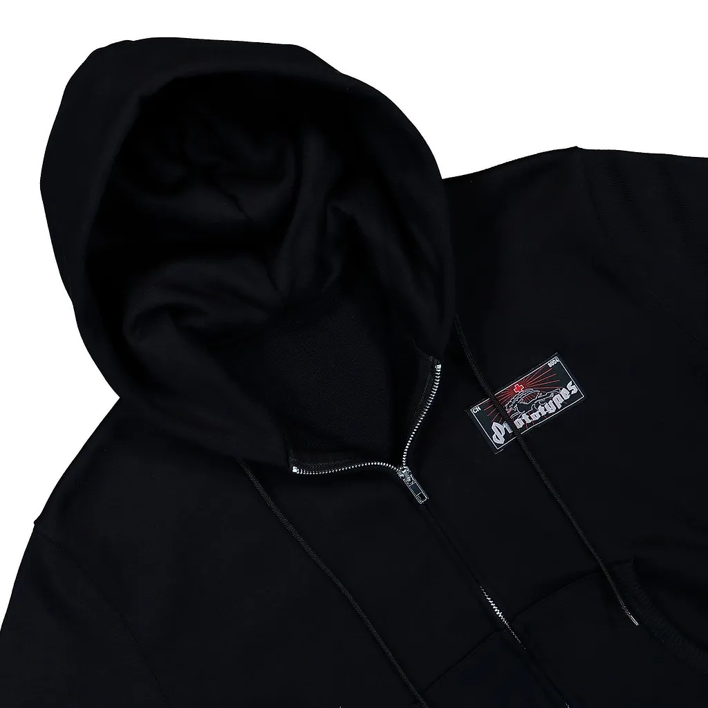 Prototypes Logo Patch Drawstring Zip-Up Hoodie