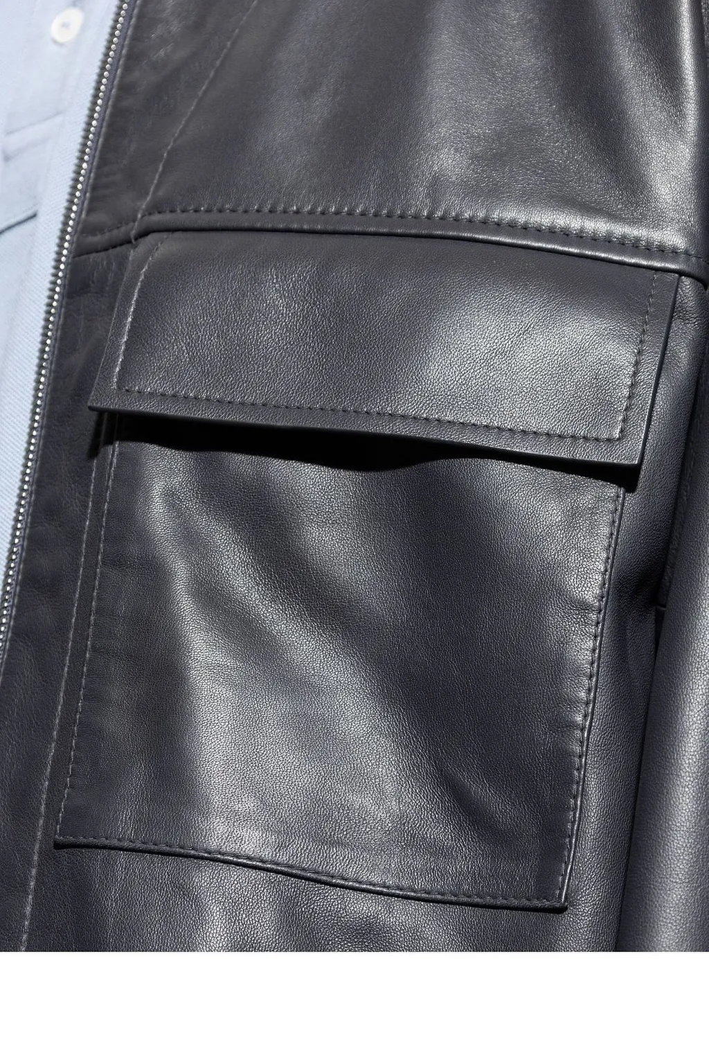 Ps Paul Smith Zip-Up Leather Jacket