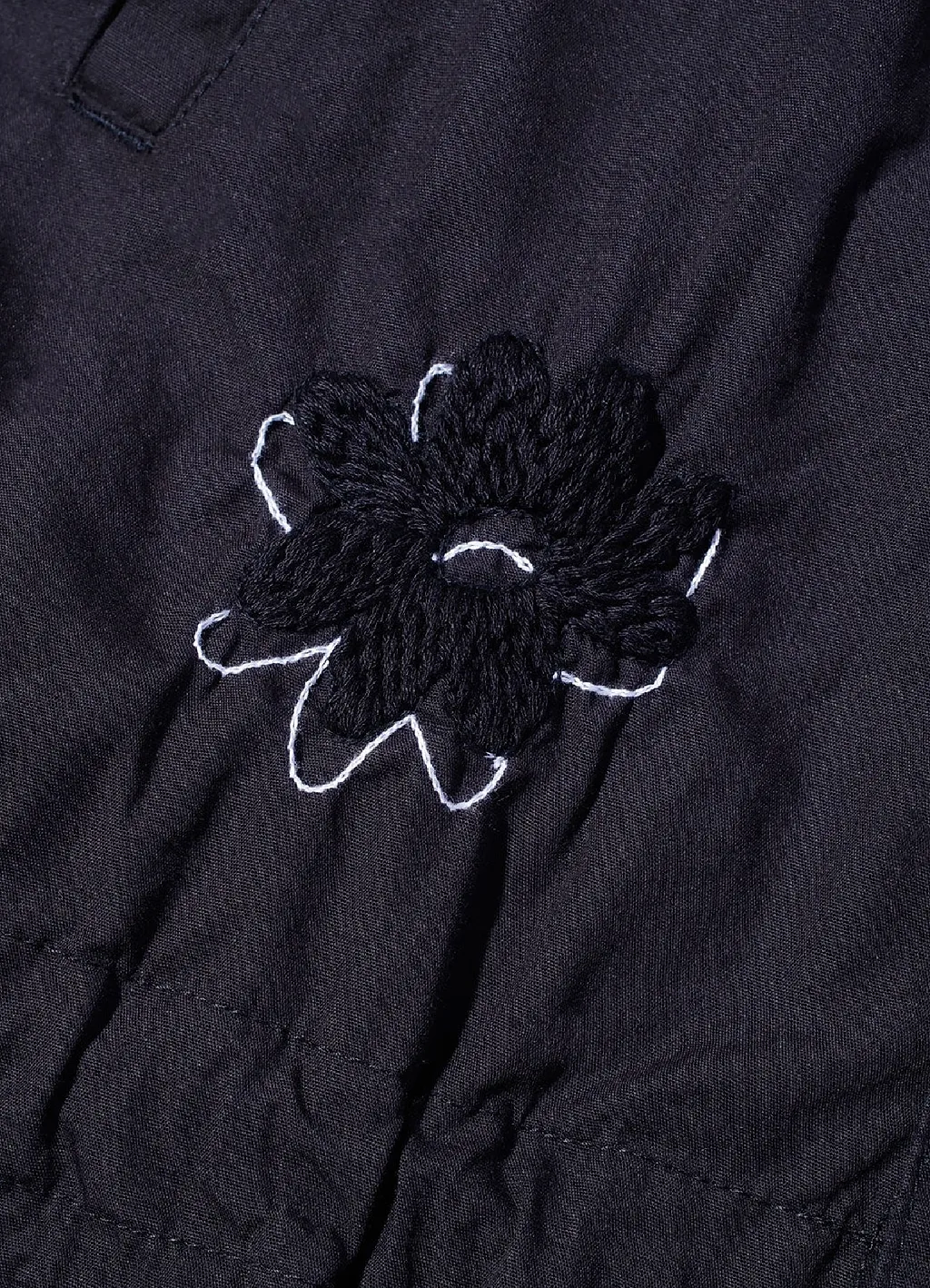 Flower Embroidery Hooded Coat