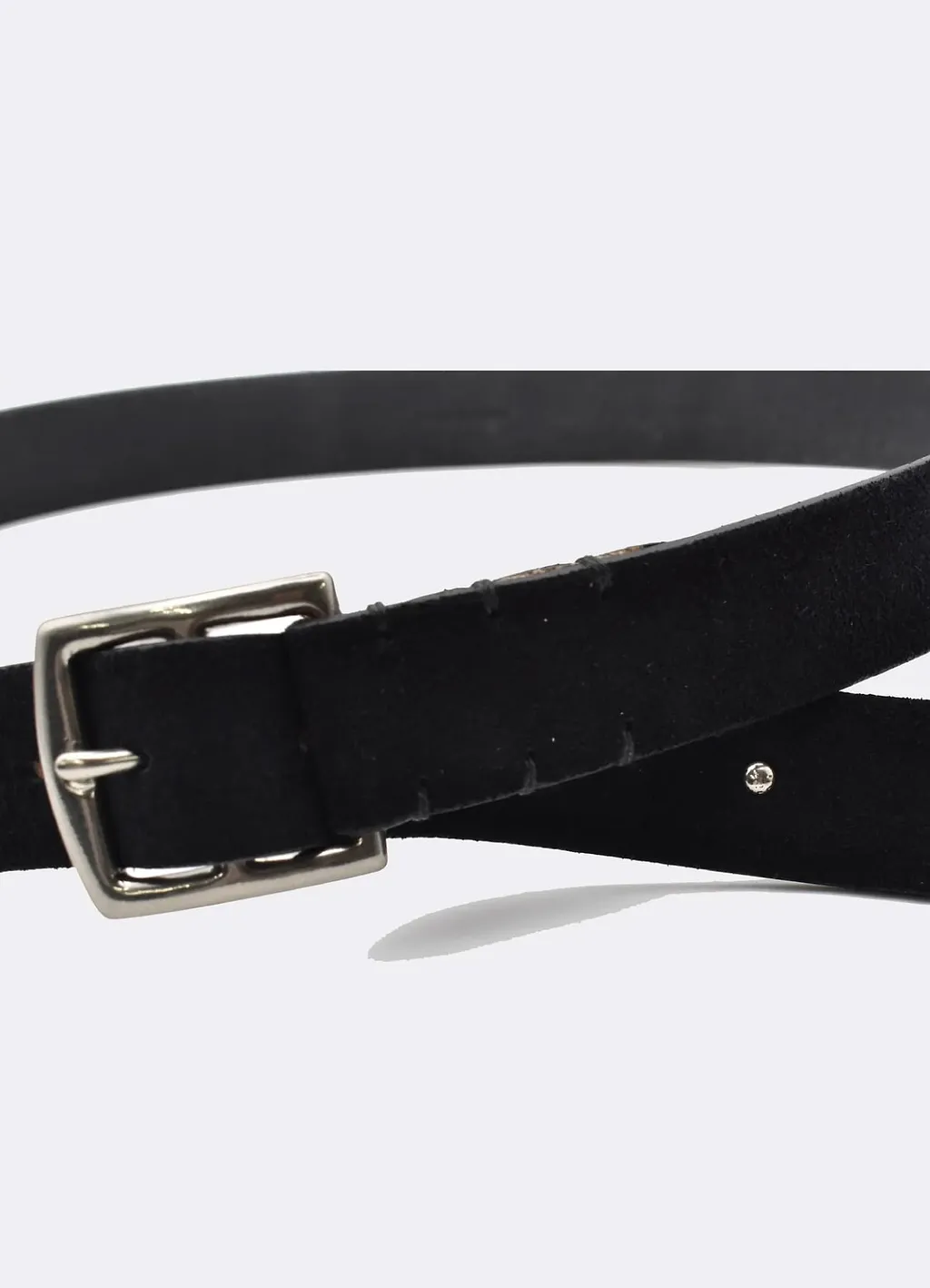 Thick Velour Blade-Tip Studs Belt