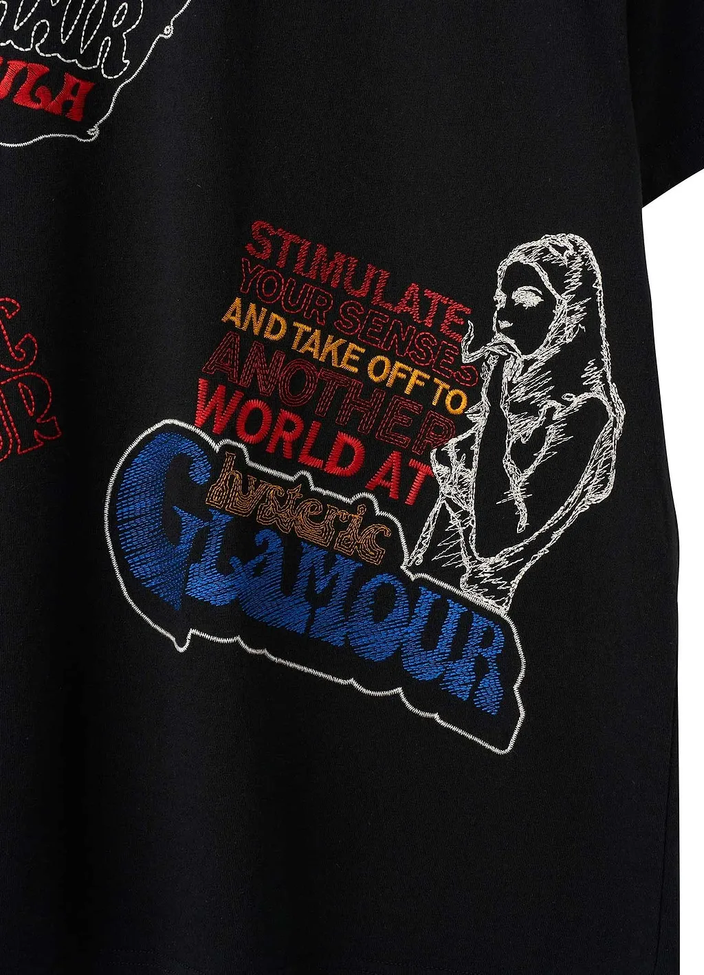 Hysteric Scratch Embroidered T-Shirt