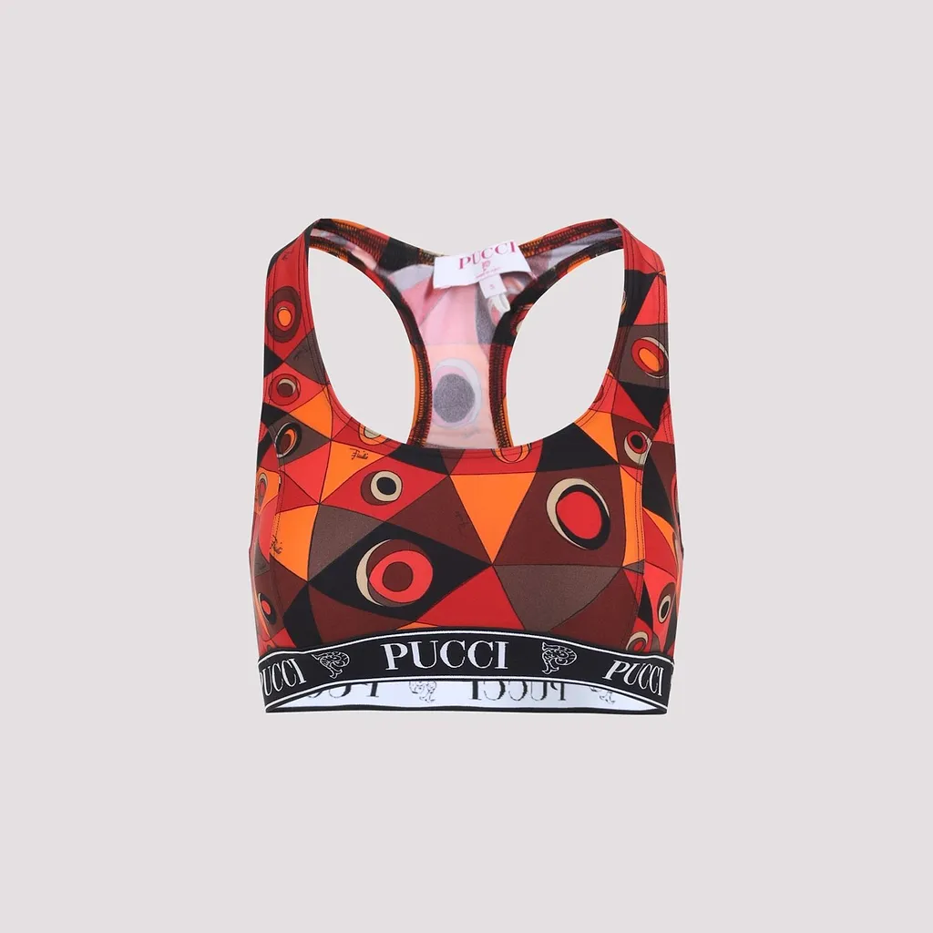 Pucci Geometric Racerback Performance Bra
