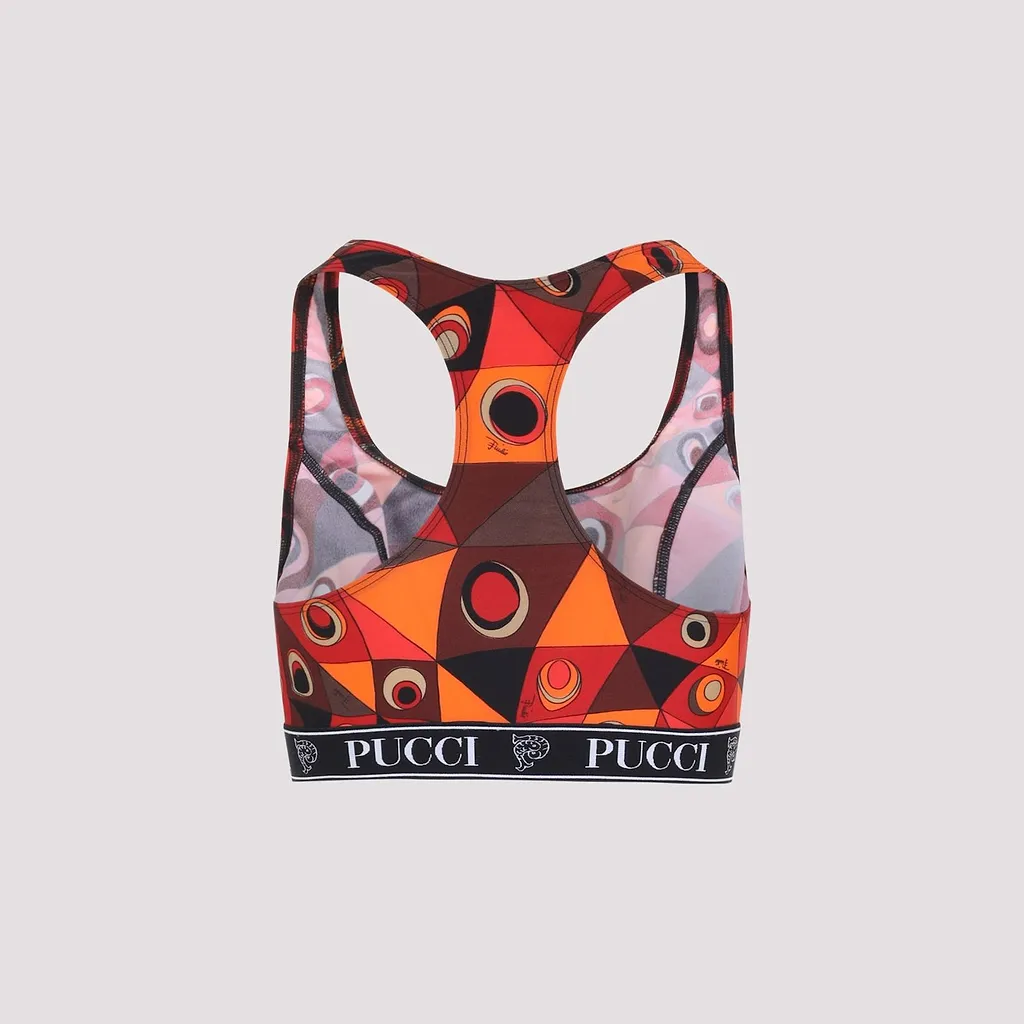 Pucci Geometric Racerback Performance Bra