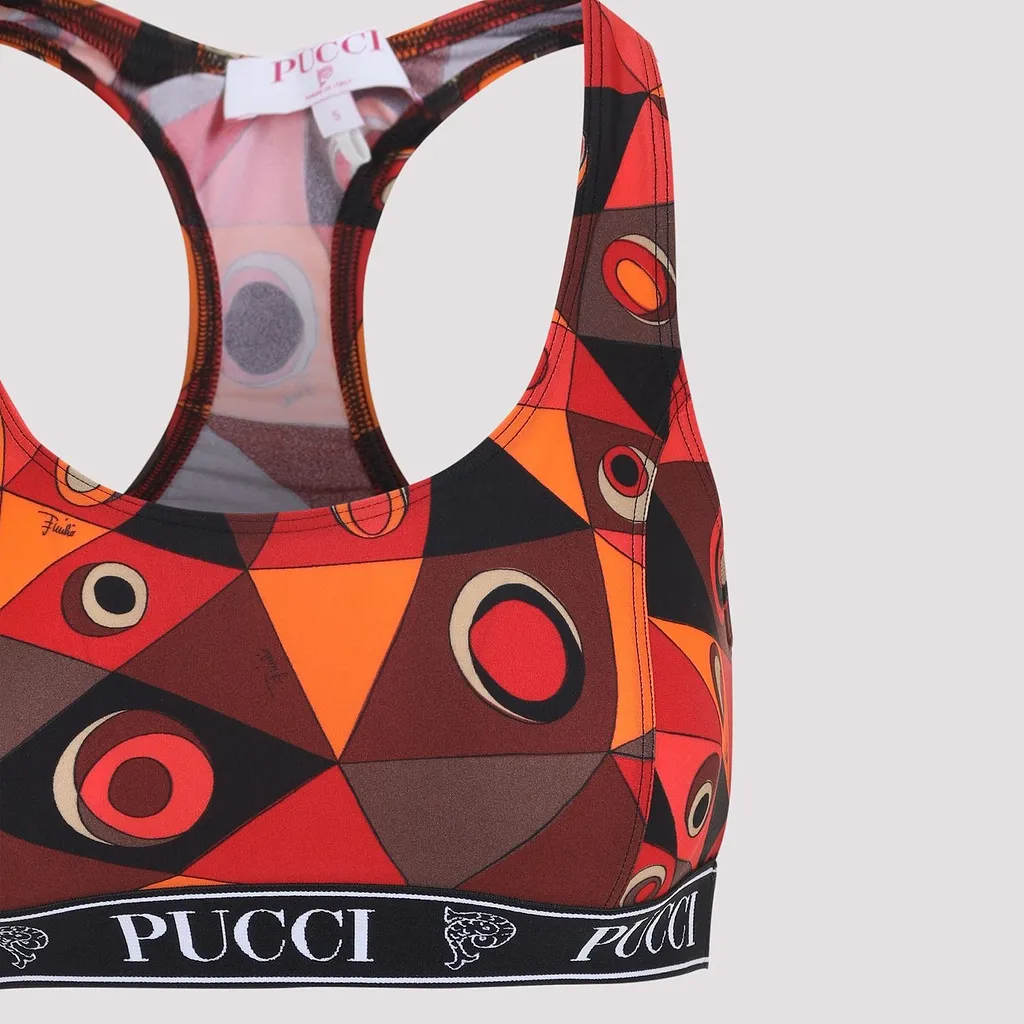 Pucci Geometric Racerback Performance Bra