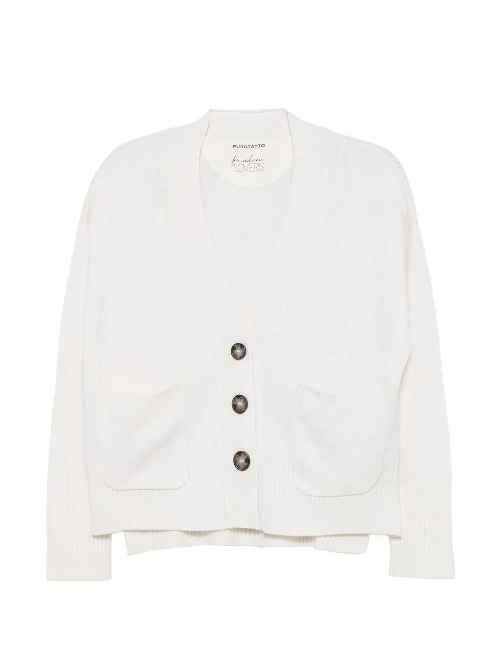 Purotatto Buttoned V-Neck Cardigan