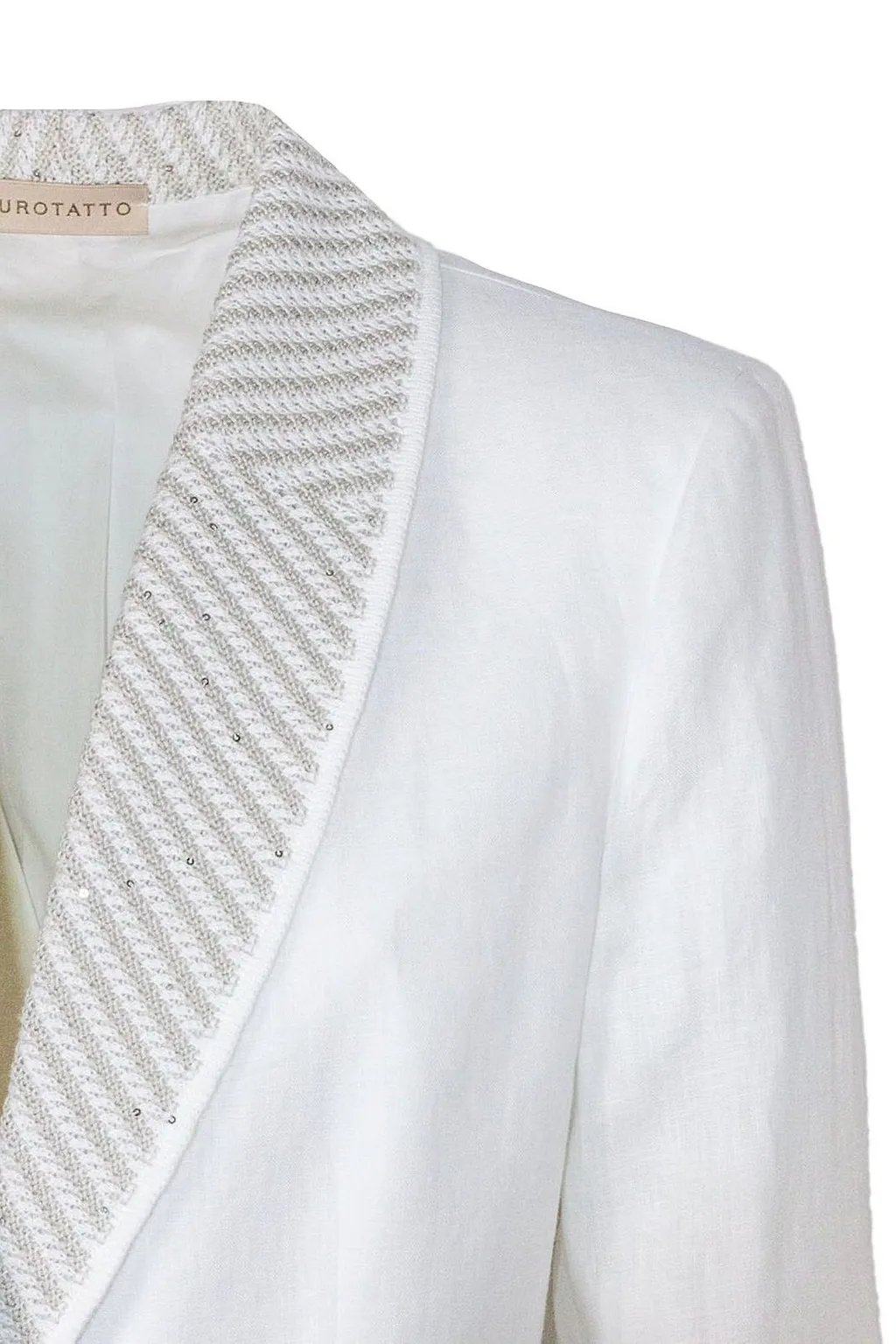 Purotatto Embroidered Lapel Single-Breasted Blazer
