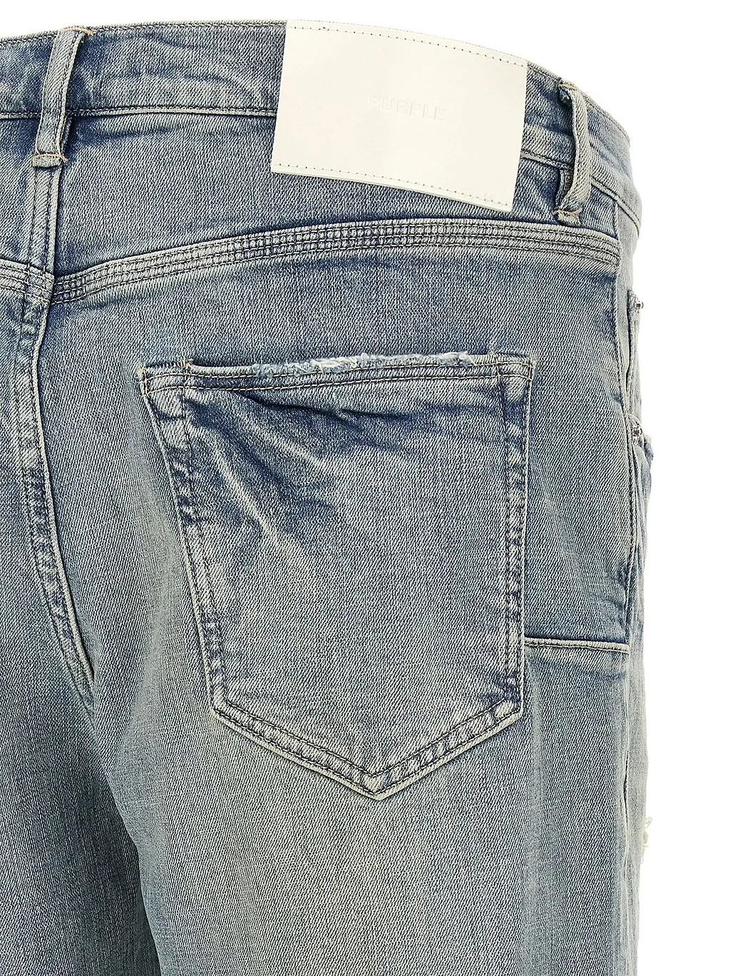 Purple P005 Distressed Slim Jeans