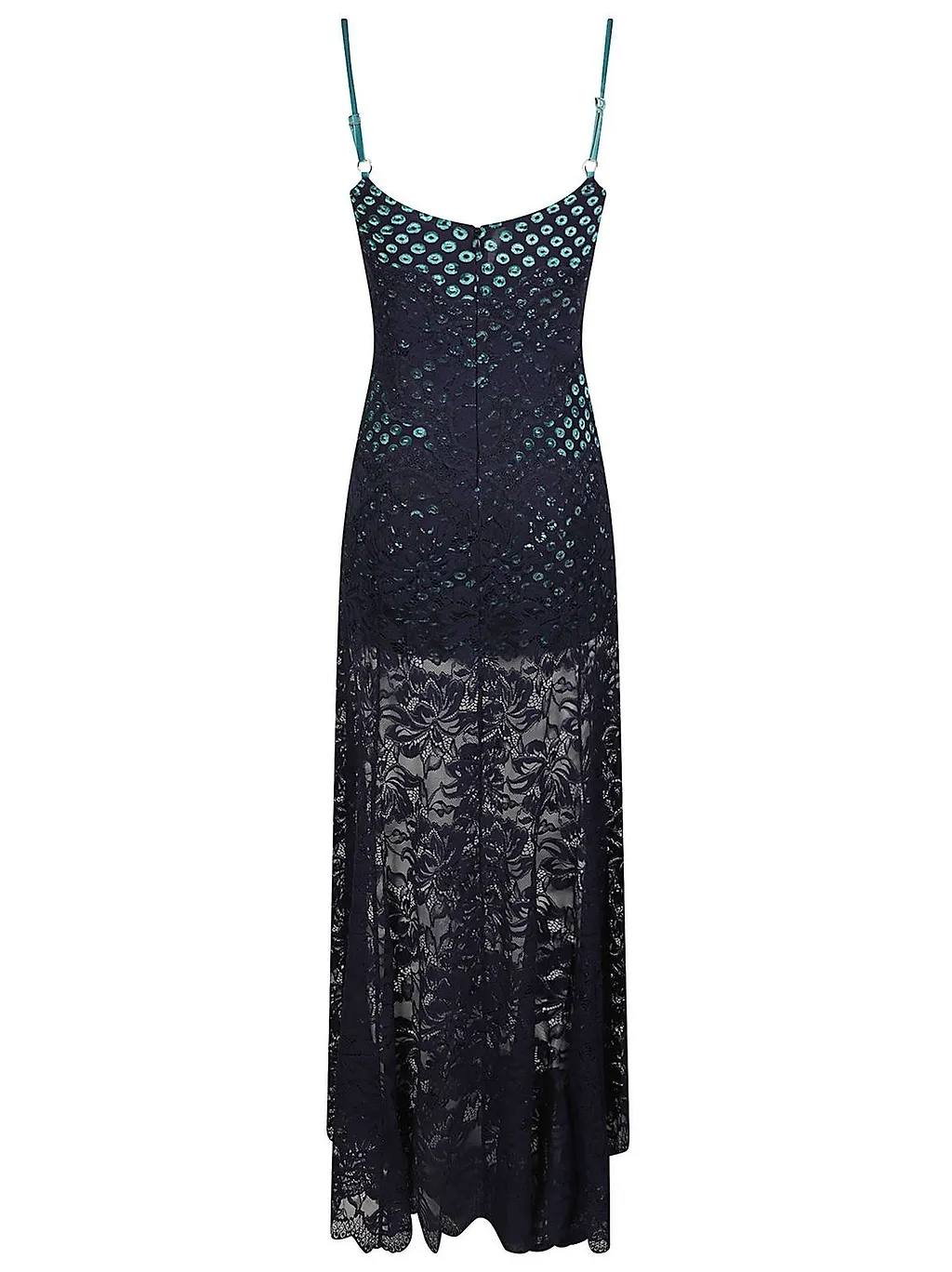 Rabanne Trompe-L'oeil Lace Long Dress
