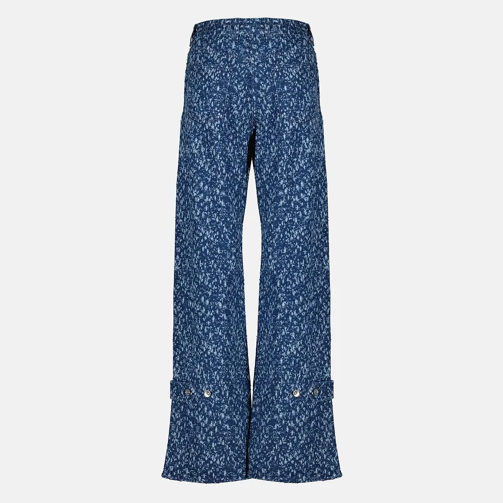 Rabanne Speckled Split-Hem Jeans