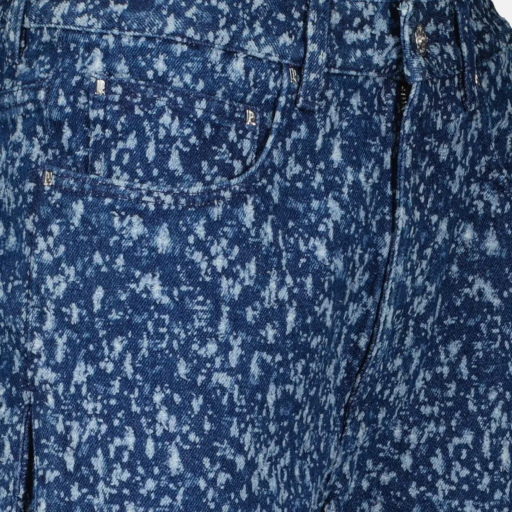 Rabanne Speckled Split-Hem Jeans