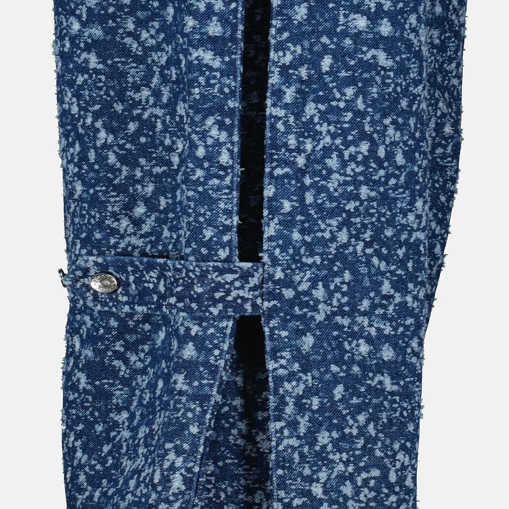 Rabanne Speckled Split-Hem Jeans