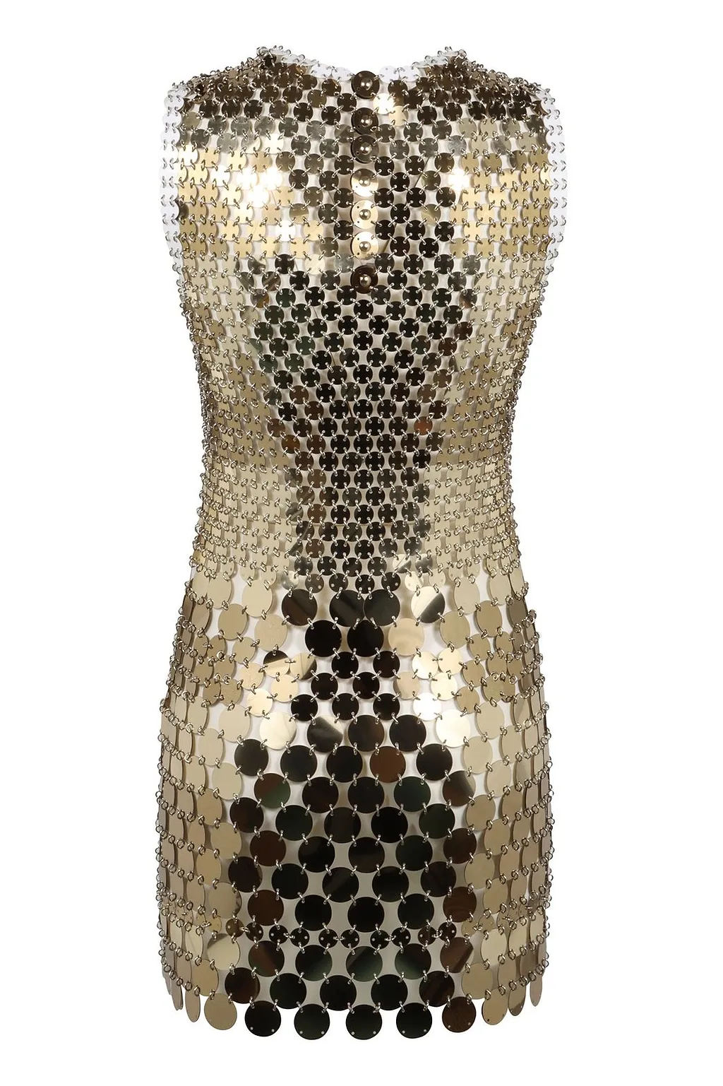 Rabanne Studded Disc Mini Dress