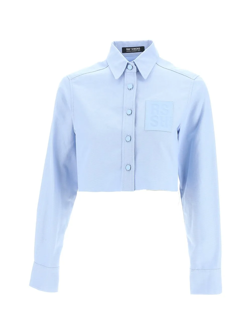 Raf Simons Frayed Hem Cropped Shirt