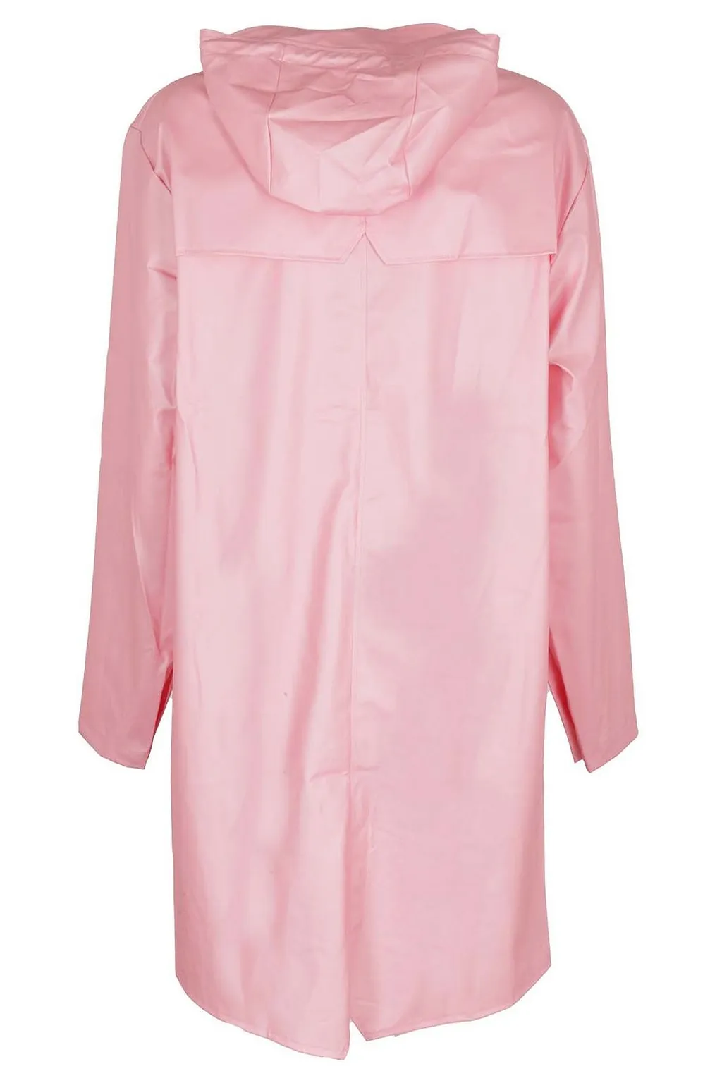 Rains Long Sleeved Drawstring Hooded Coat