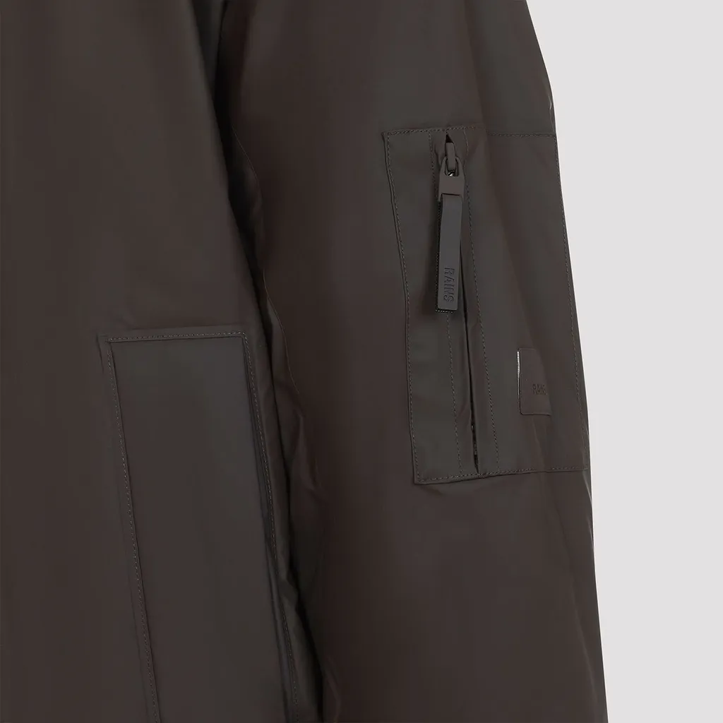 Rains Zip-Up Drawstring Hoodie