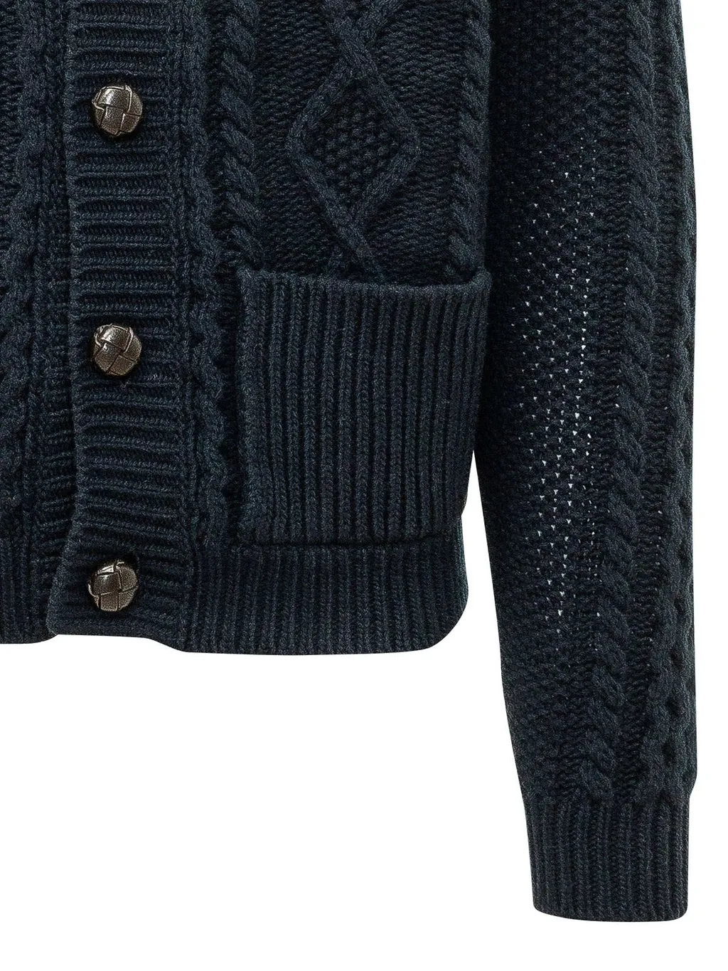 Rakki Aran Polo Knit Cardigan