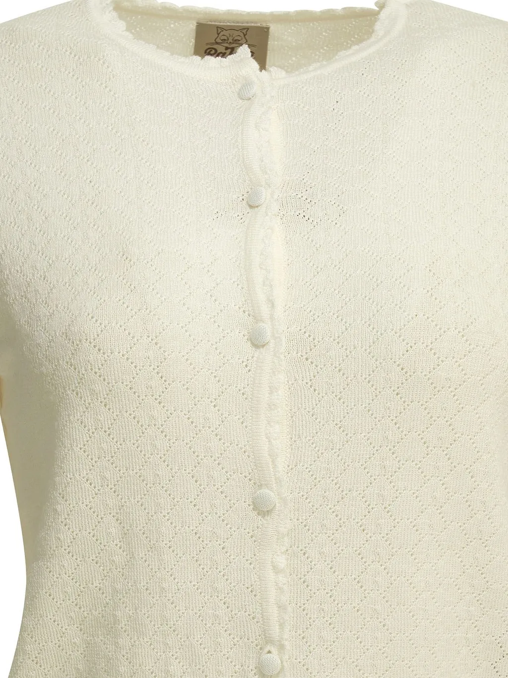 Rakki Chevron Short-Sleeve Cardigan