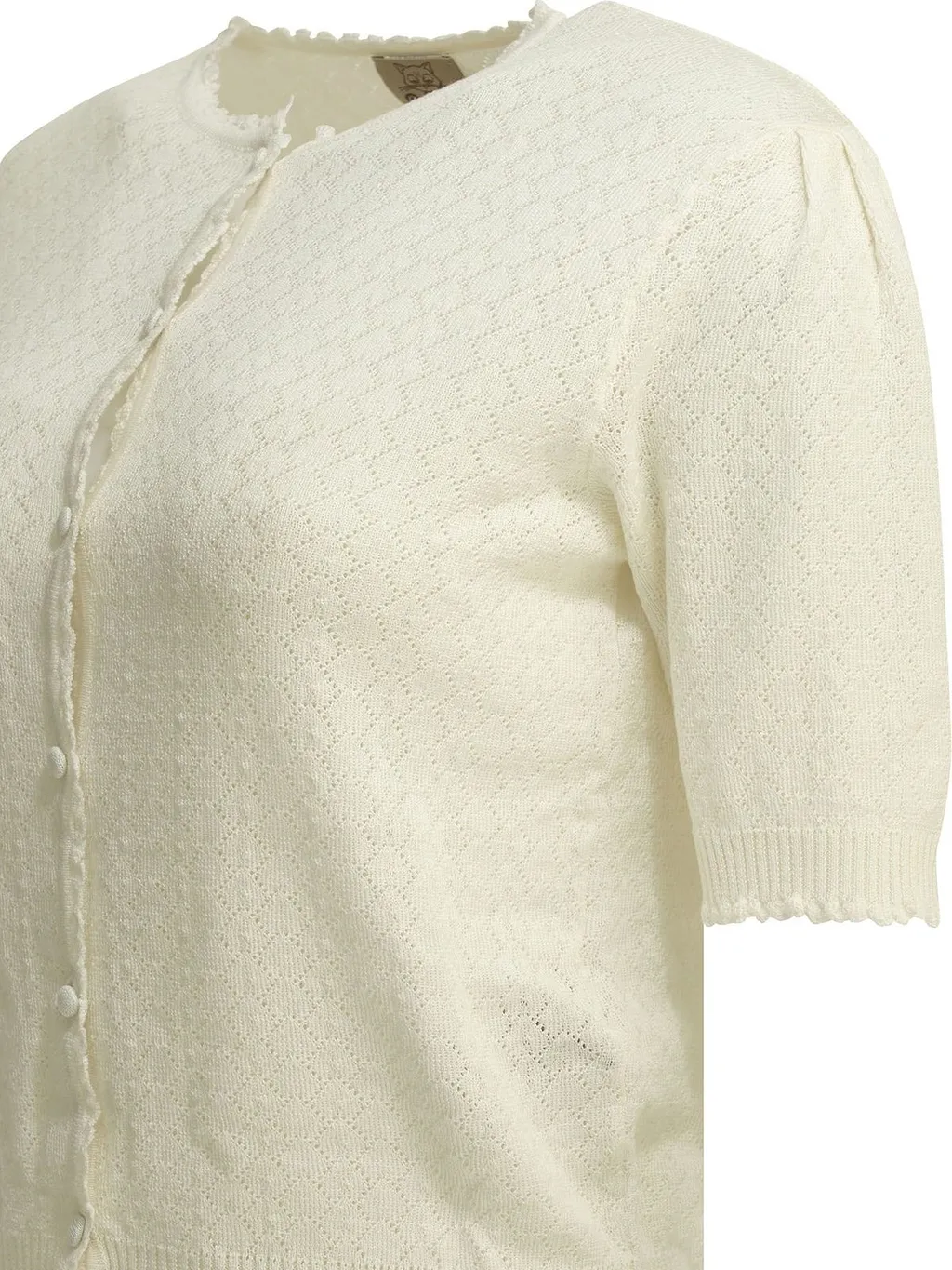 Rakki Chevron Short-Sleeve Cardigan