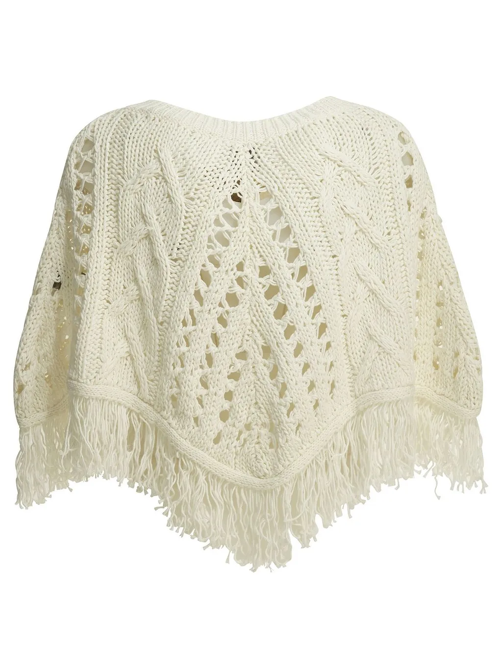 Rakki Carly Perforated Fringed Cape
