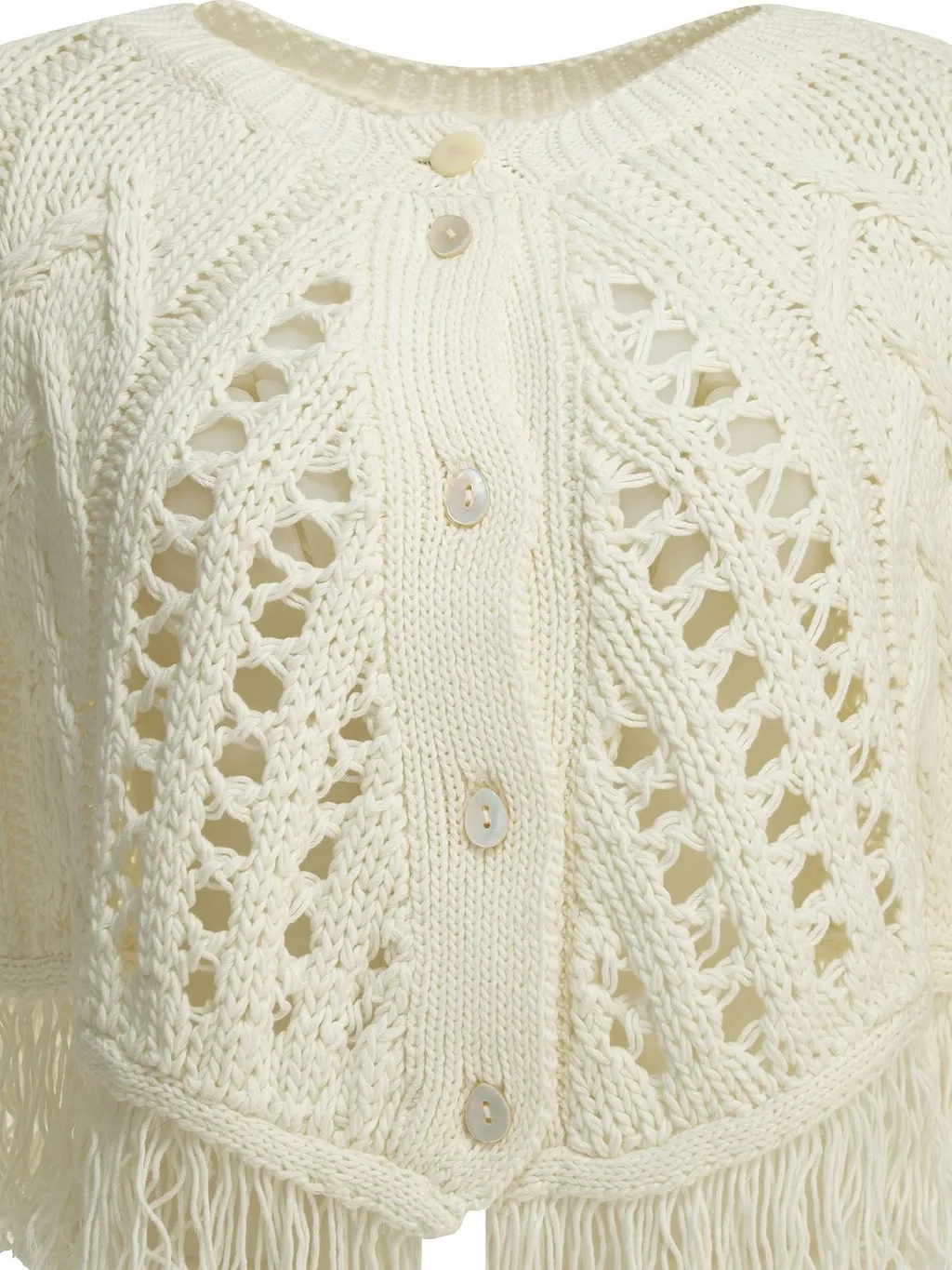 Rakki Carly Perforated Fringed Cape