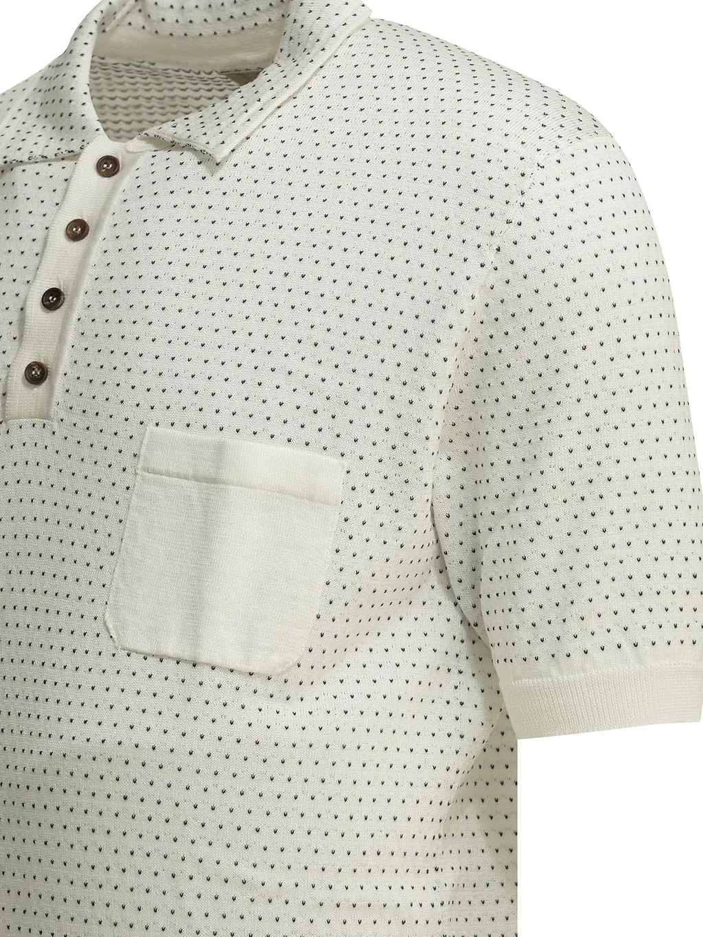 Rakki Juneau Textured Knit Polo Shirt