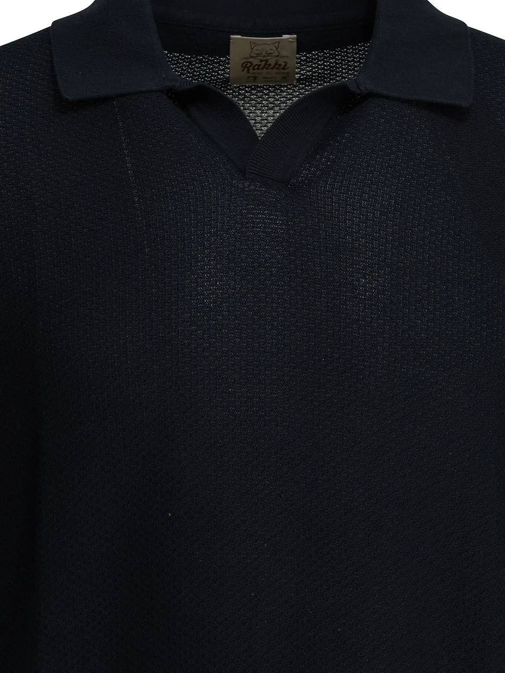 Rakki Marlon Brando Textured V-Neck Polo Shirt