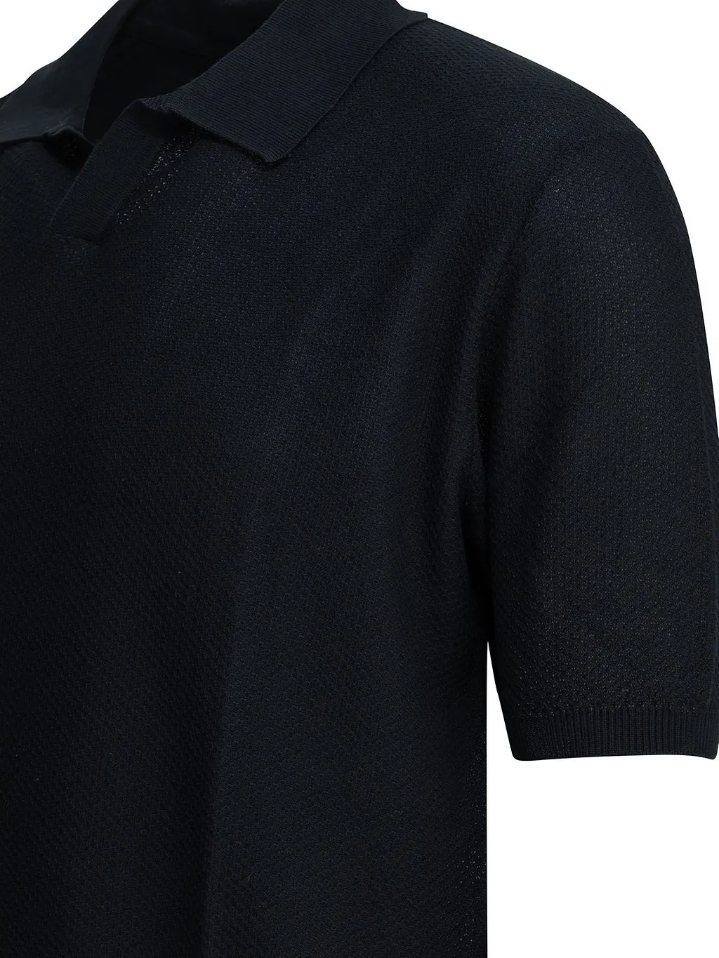 Rakki Marlon Brando Textured V-Neck Polo Shirt