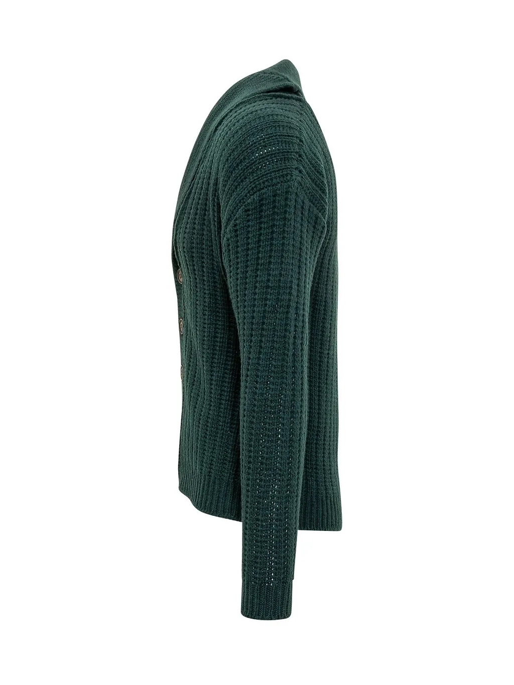 Rakki Shawl Collar Buttoned Knitted Sweater