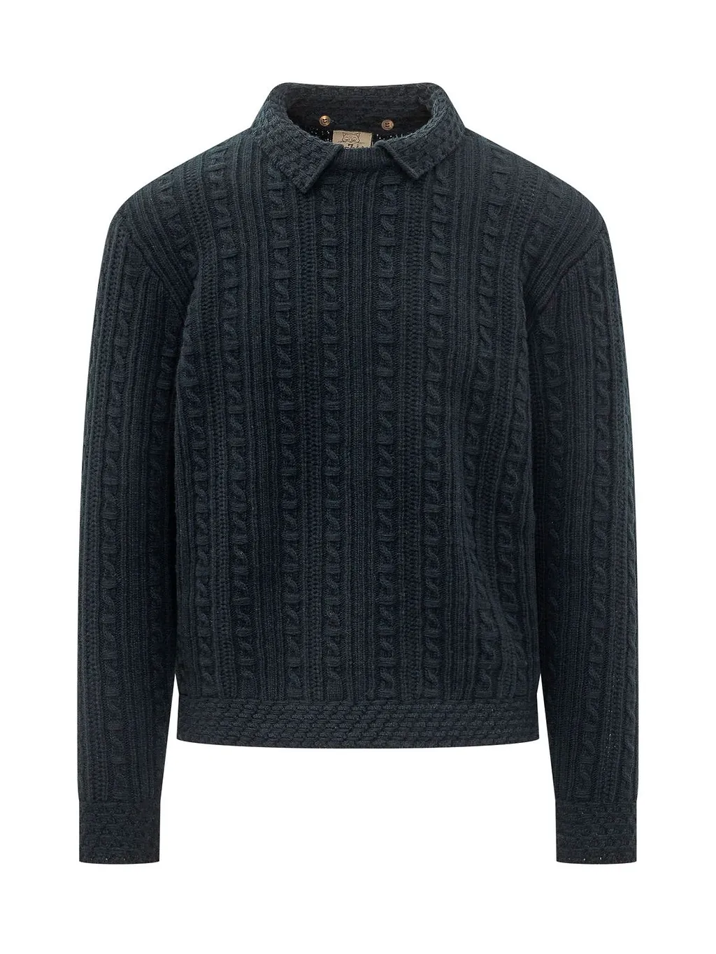 Rakki Textured Knit Polo Sweater