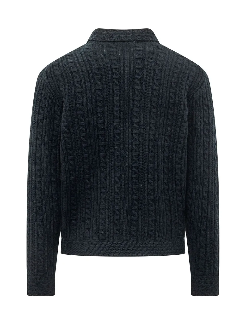 Rakki Textured Knit Polo Sweater