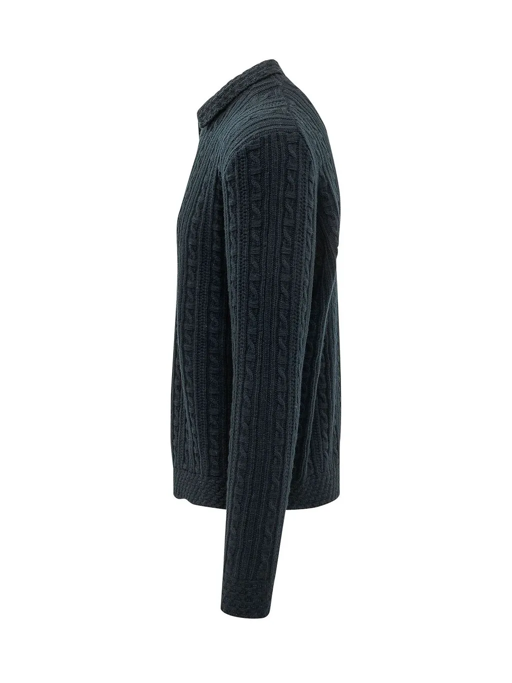 Rakki Textured Knit Polo Sweater