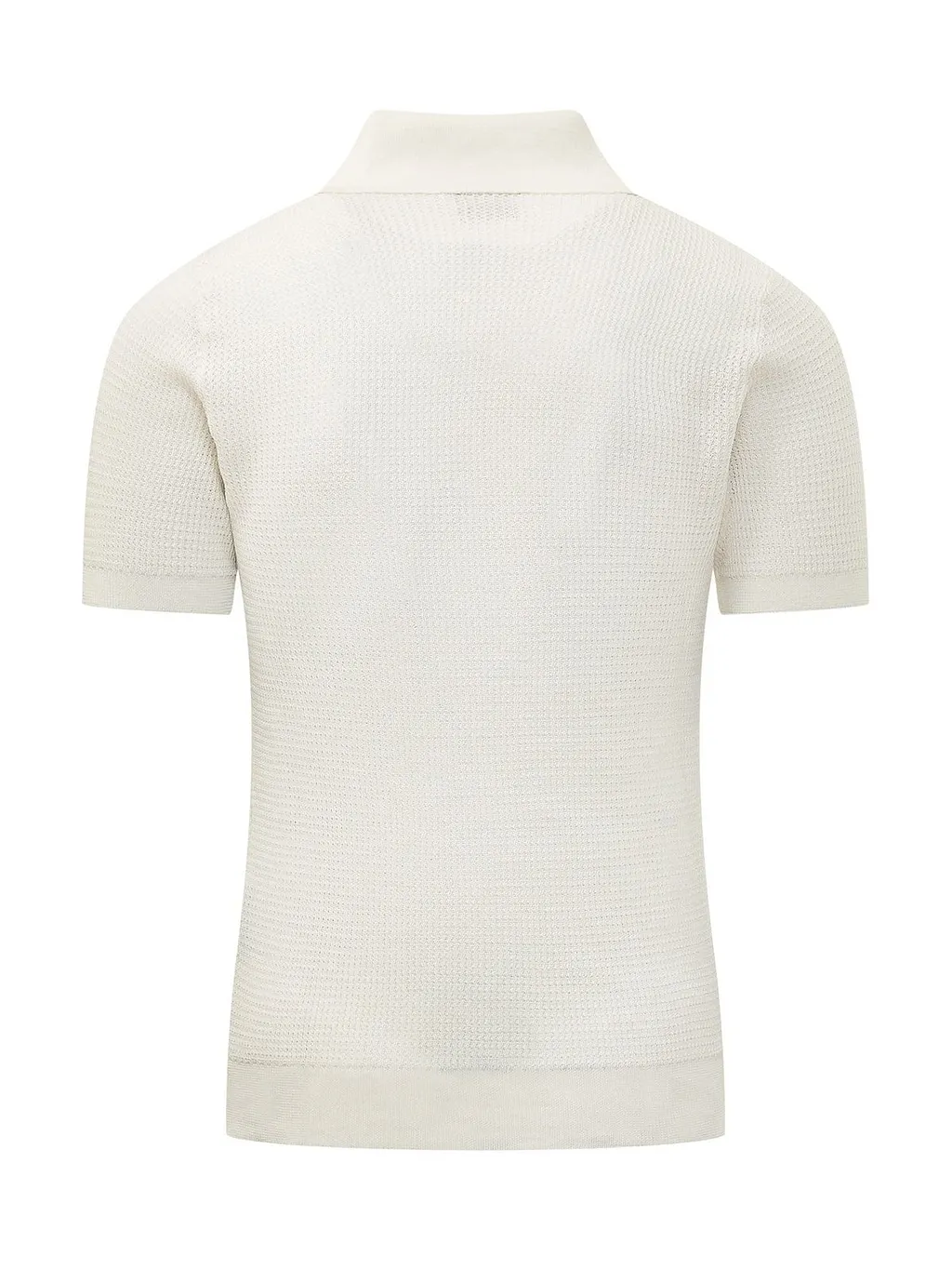 Rakki Tokyo Textured Knit Polo Shirt