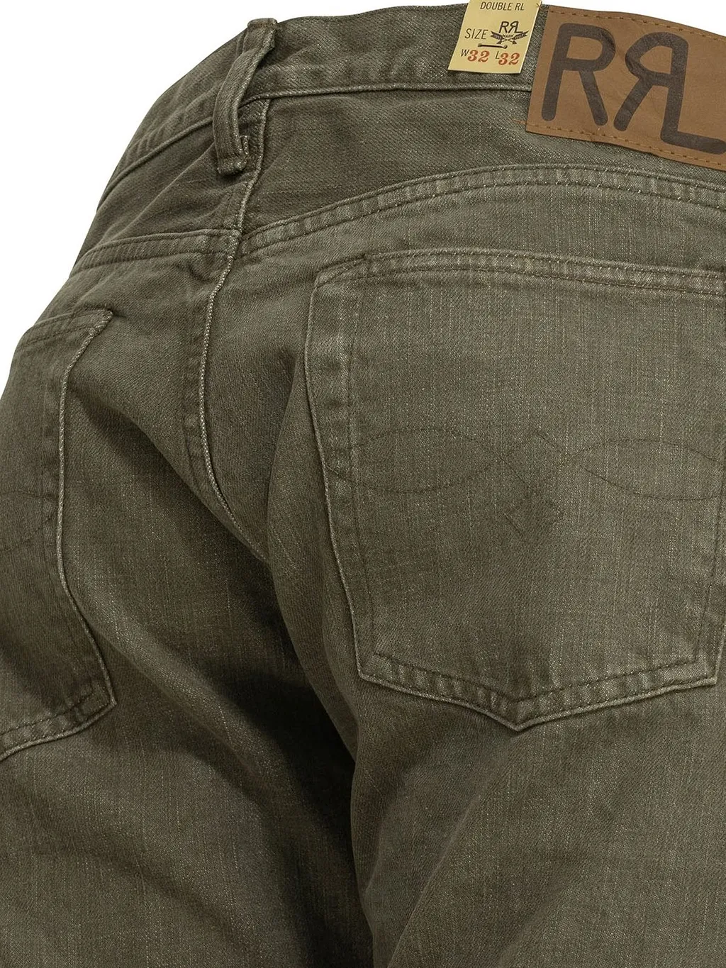 Ralph Lauren Rrl Olive Straight-Leg Jeans