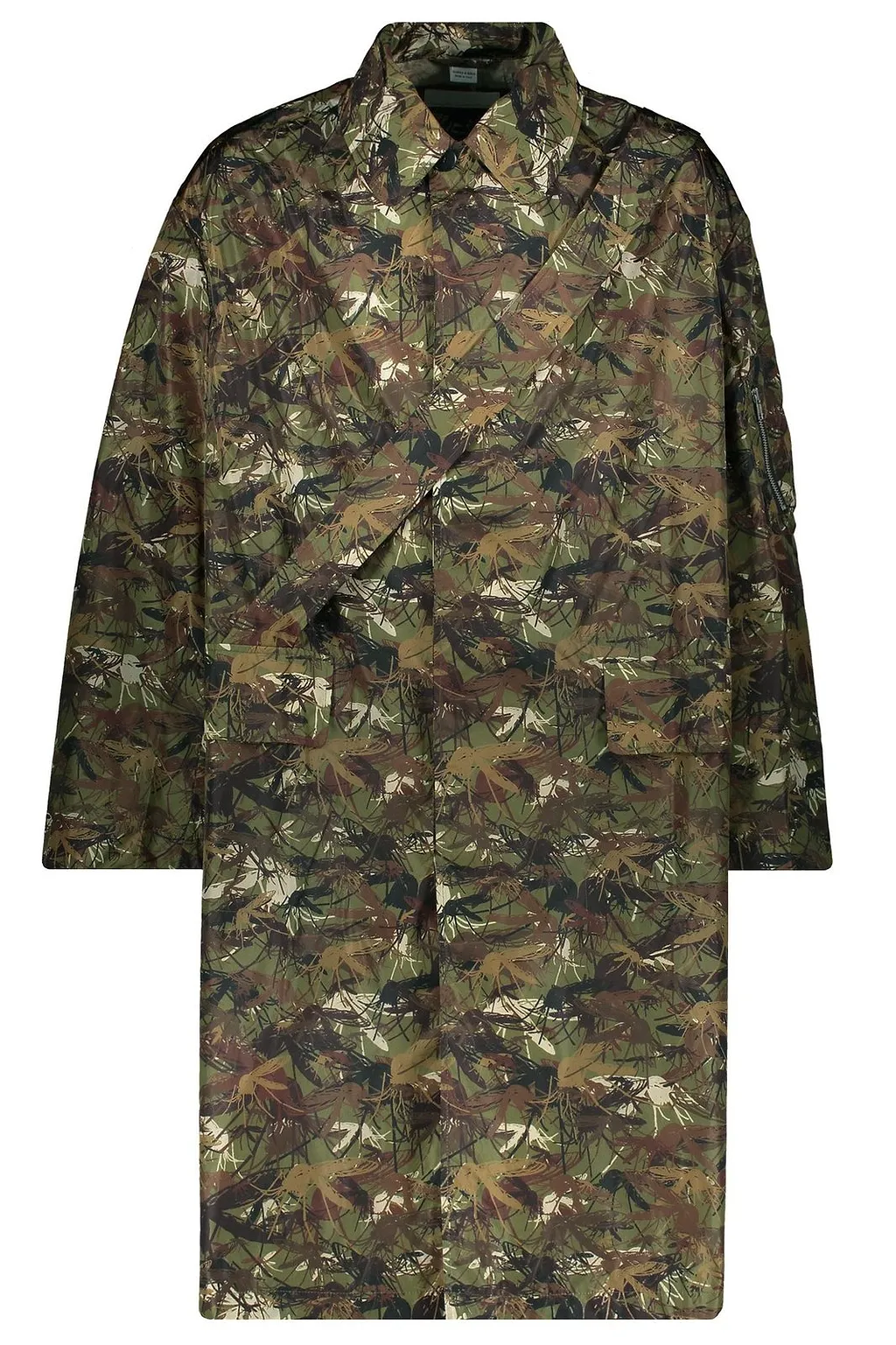 Random Identities Patterned Trench Coat