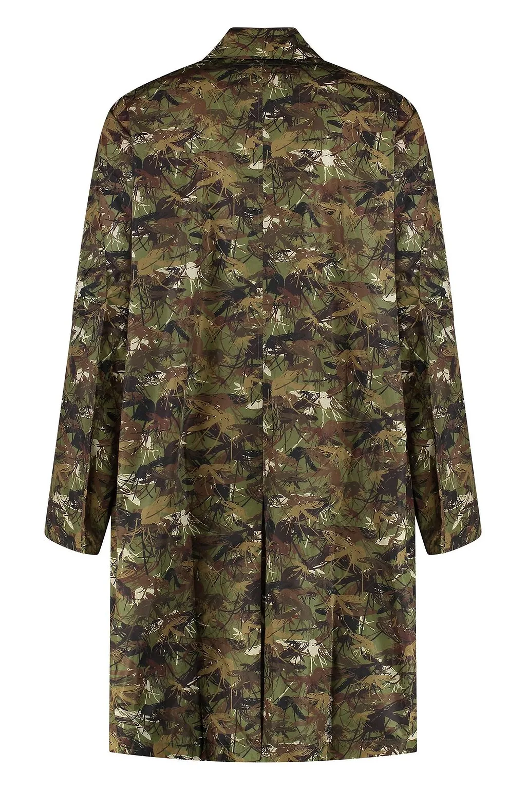 Random Identities Patterned Trench Coat