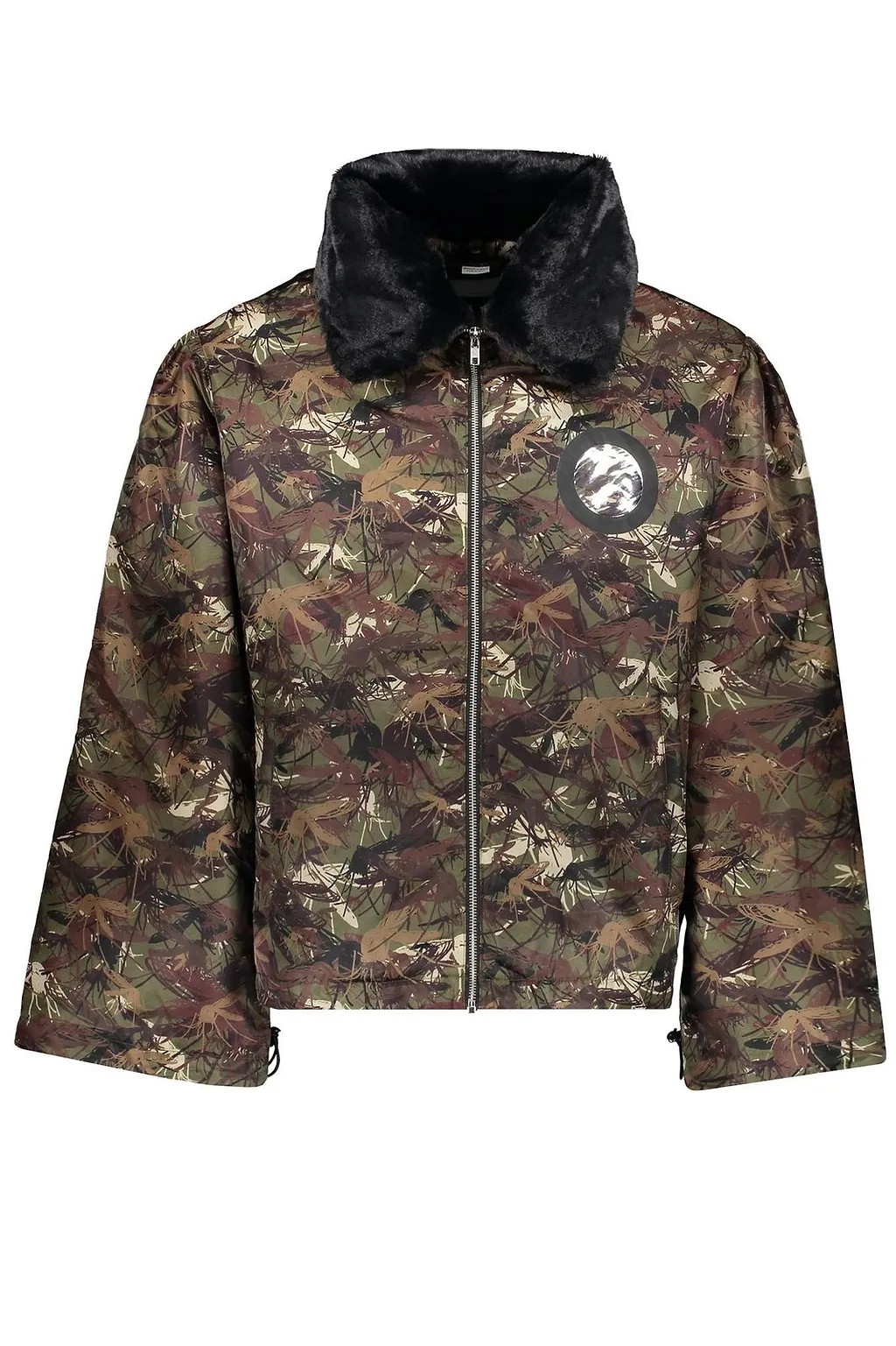 Random Identities Removable Collar Printed Jacket